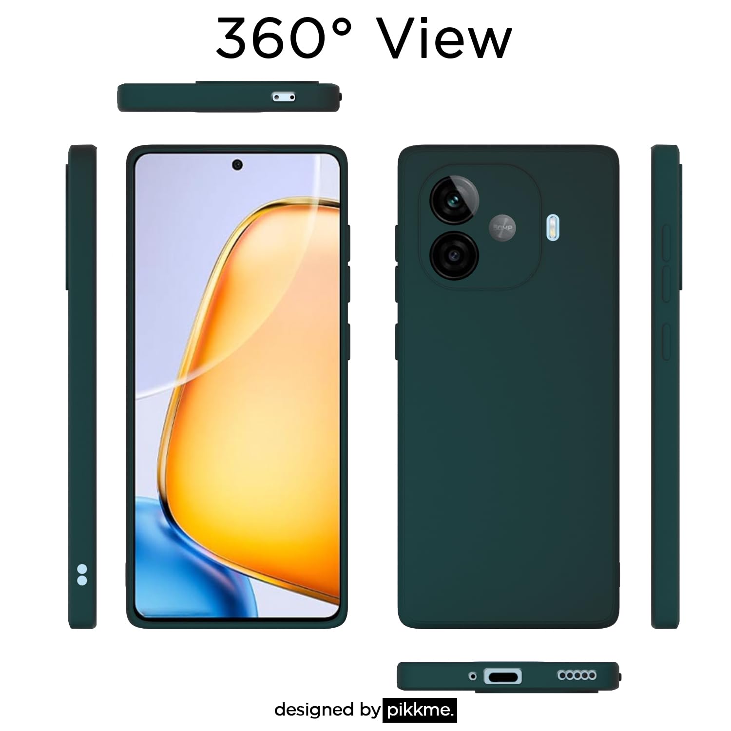 Pikkme green Matte phone cover for iQOO Neo 10R/Z9 Turbo/Vivo Y200 GT 5G – photo 3