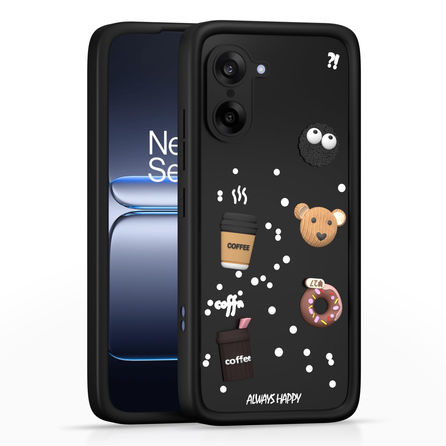 Black mobile cover for OnePlus Nord CE 5 5G/3D – Pikkme