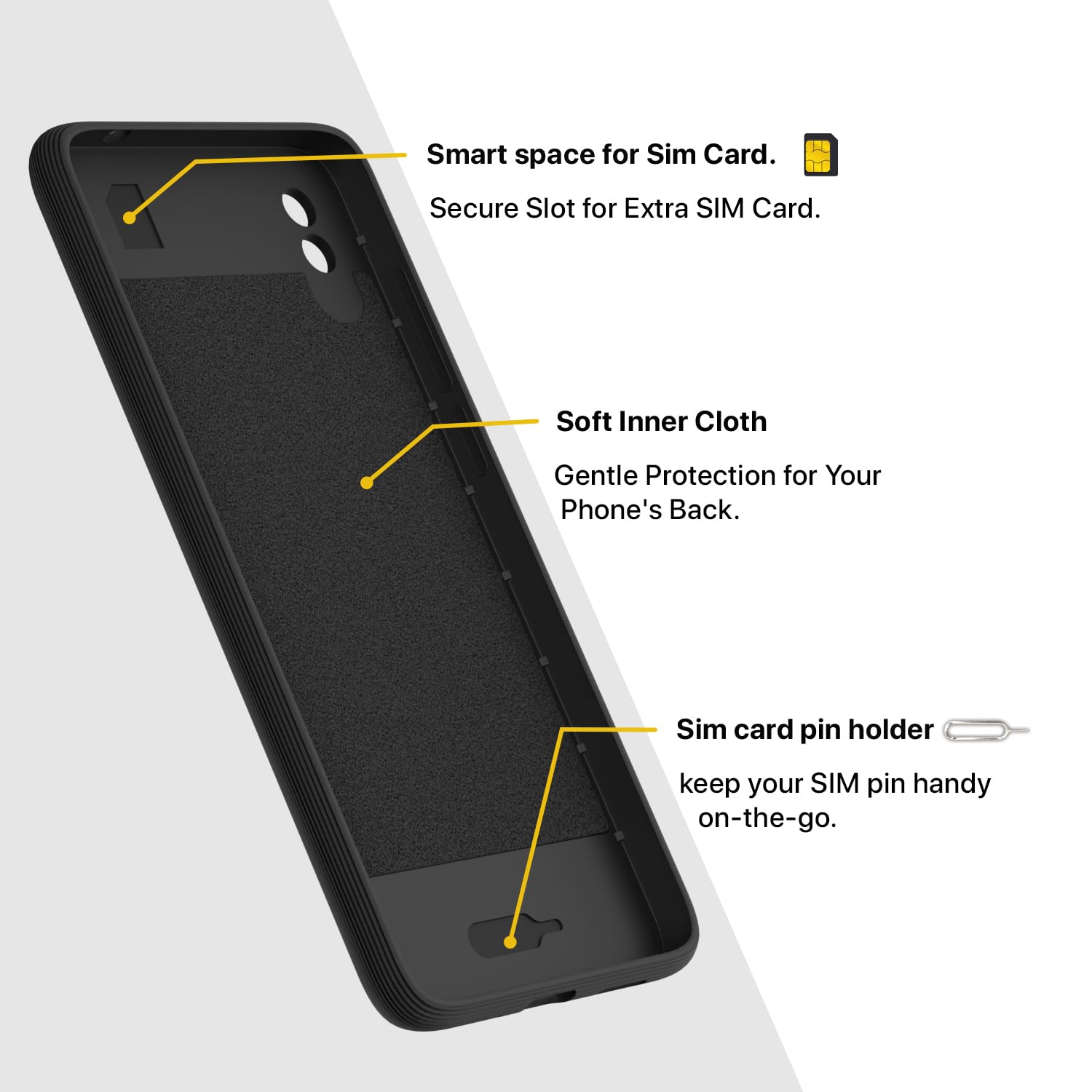 Pikkme Redmi 9A / 9i / 9A Sport Gencase Back Cover (Black)