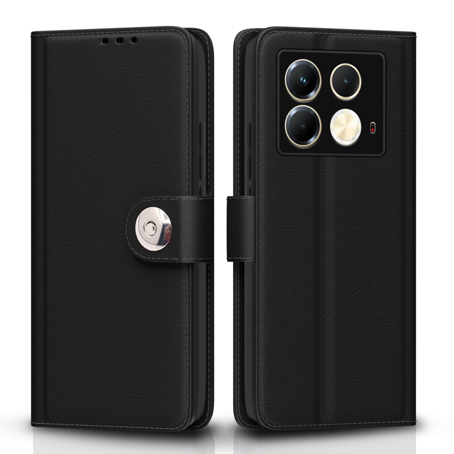 Pikkme Infinix Note 40 5G Button black flip cover
