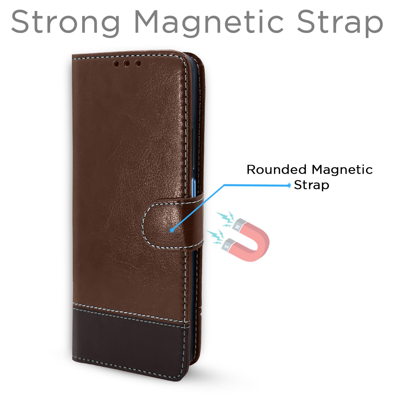 Brown & coffee Magnetic flip cover for Moto G24 Power – Pikkme – photo 6