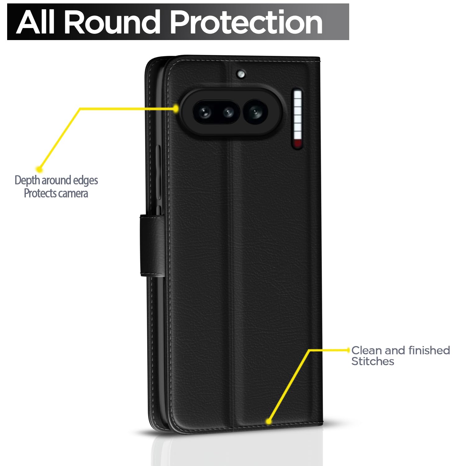 Pikkme Nothing Phone 4a 5G Wallet black wallet flip cover – photo 4