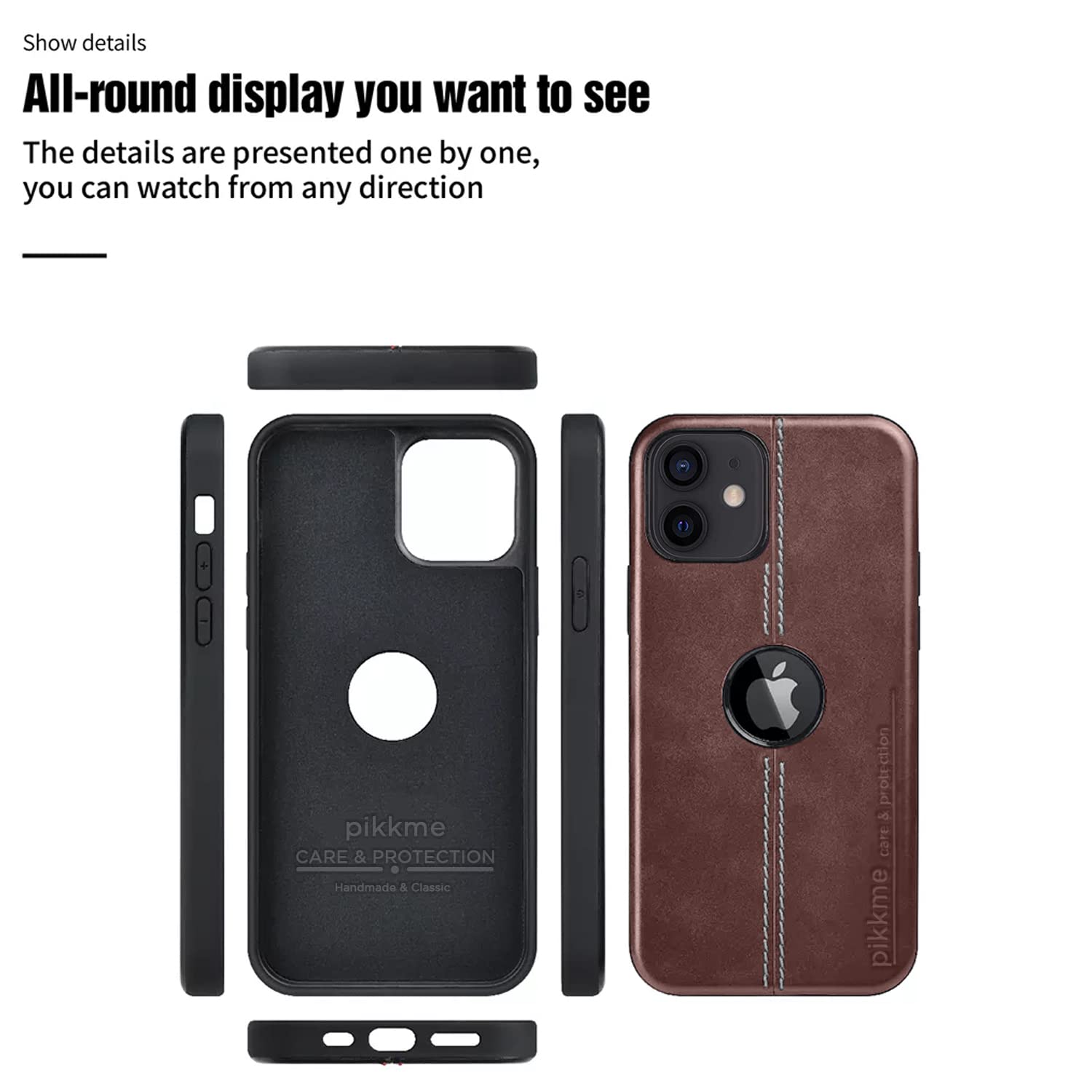 Pikkme brown Leather back cover for iPhone 12/12 Pro – photo 6