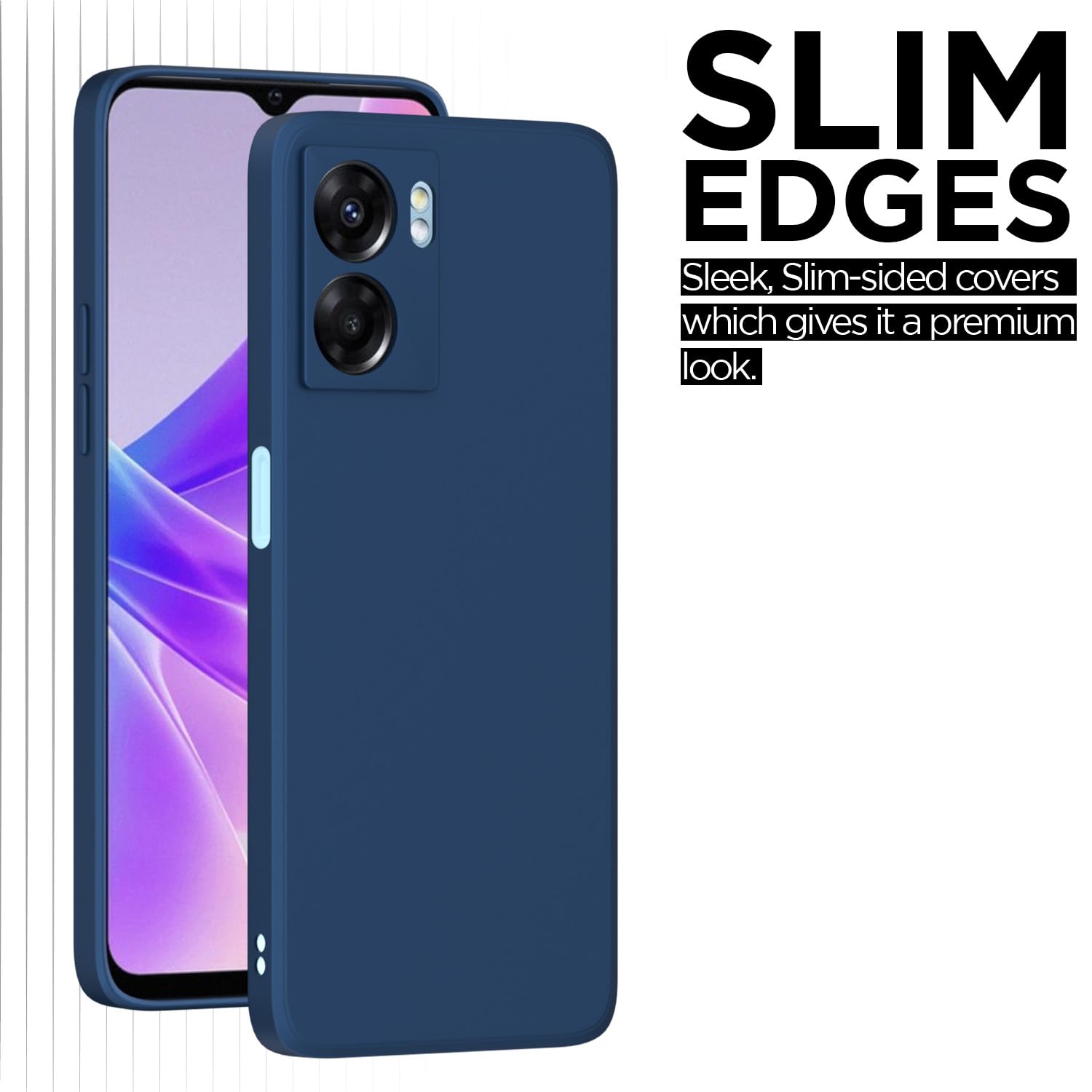 Pikkme Oppo K10 5G Soft Matte Silicone Shockproof Case (Blue)