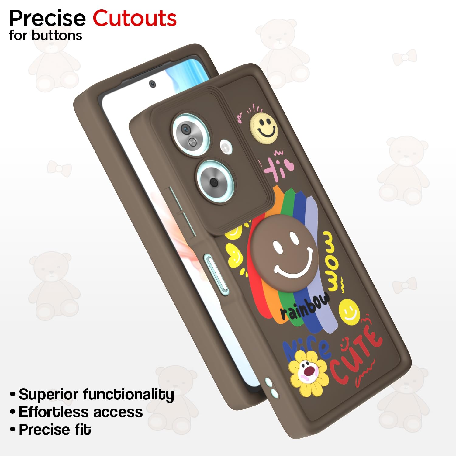 Brown Soft Silicone back cover for Oppo A79 5G – Pikkme – photo 6