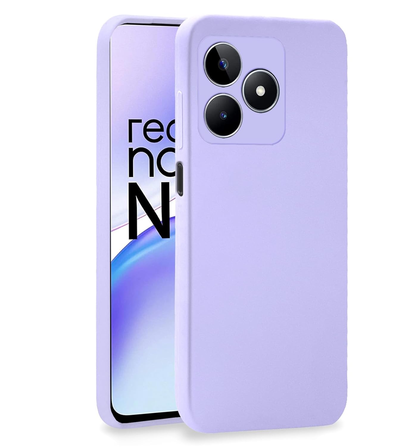 Realme Narzo N53 Liquid Silicone Back Cover-Purple