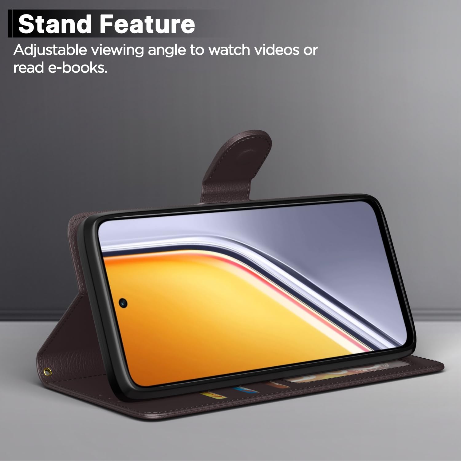 Pikkme Realme Narzo 80x/P3x/14X 5G coffee flip cover – photo 3