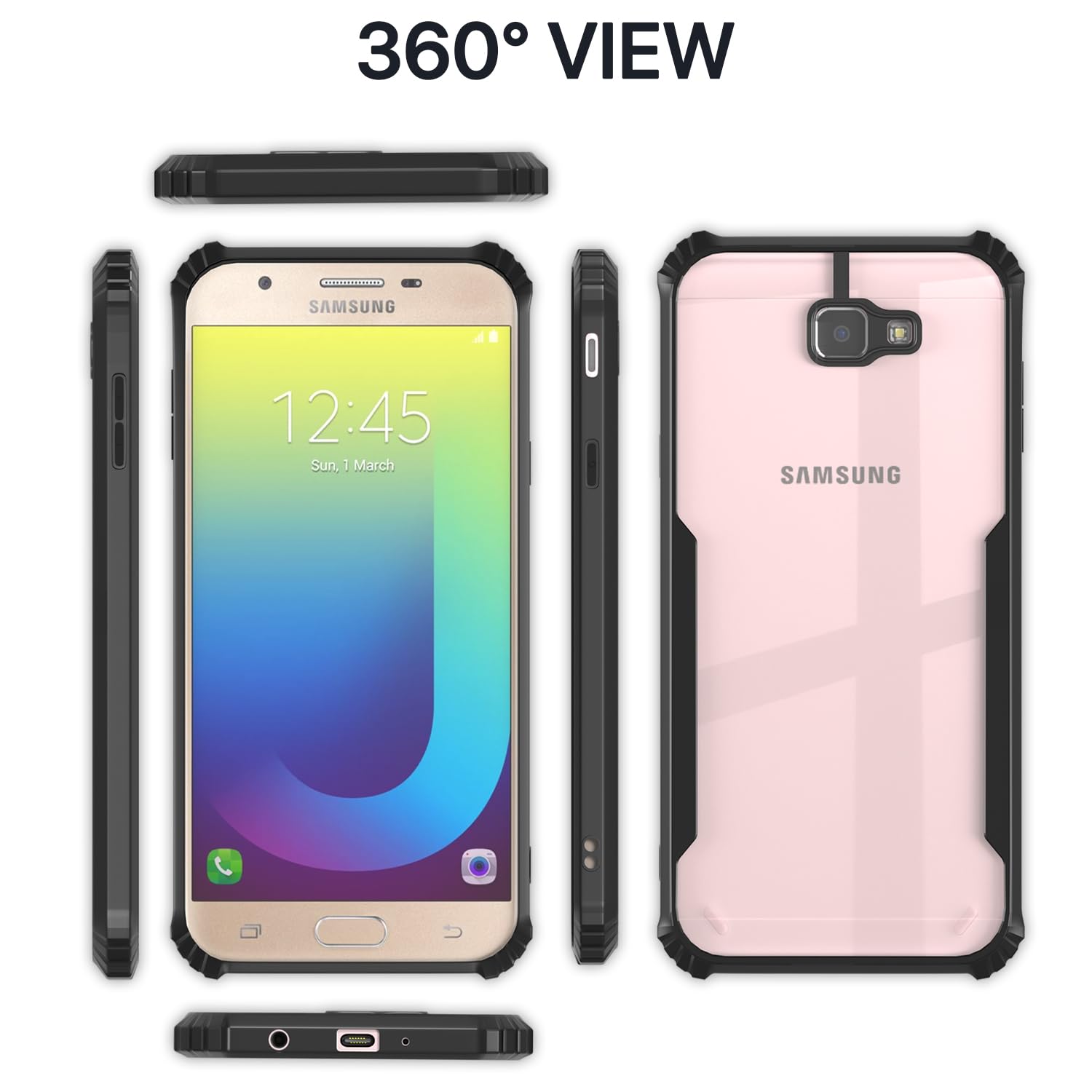 Pikkme Samsung Galaxy J7 Prime Eagle Back Cover (Black)