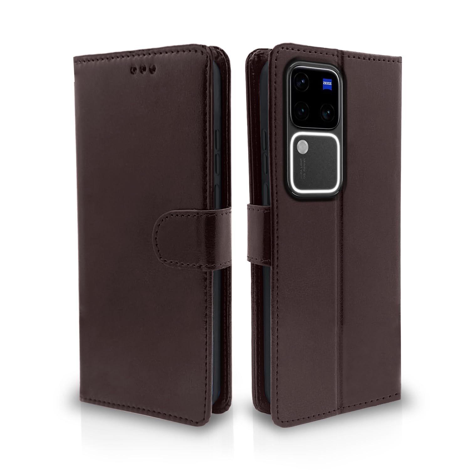 Pikkme Vivo V30 Pro 5G Wallet coffee flip cover