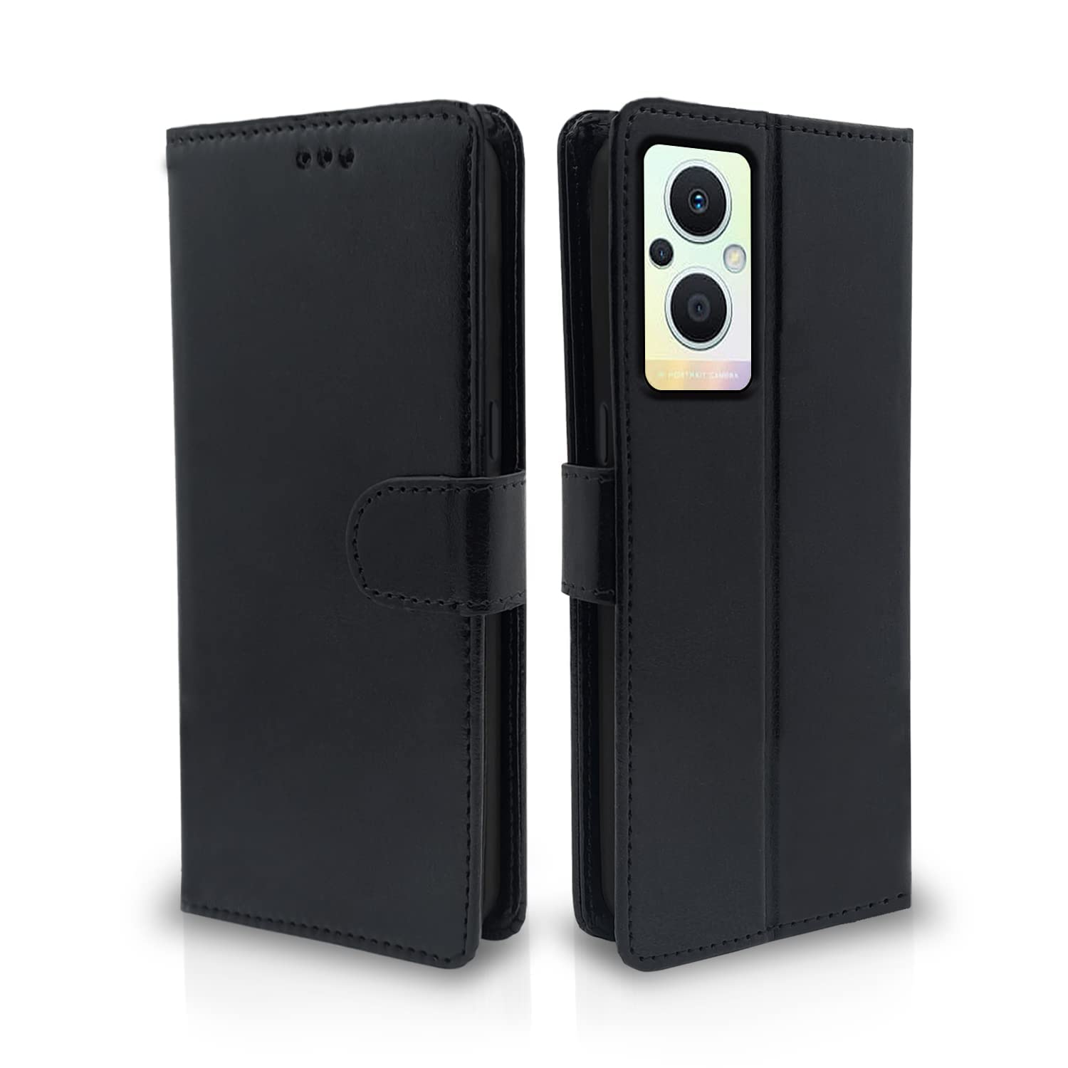 Black Wallet flip case for Oppo F21 Pro 5G – Pikkme