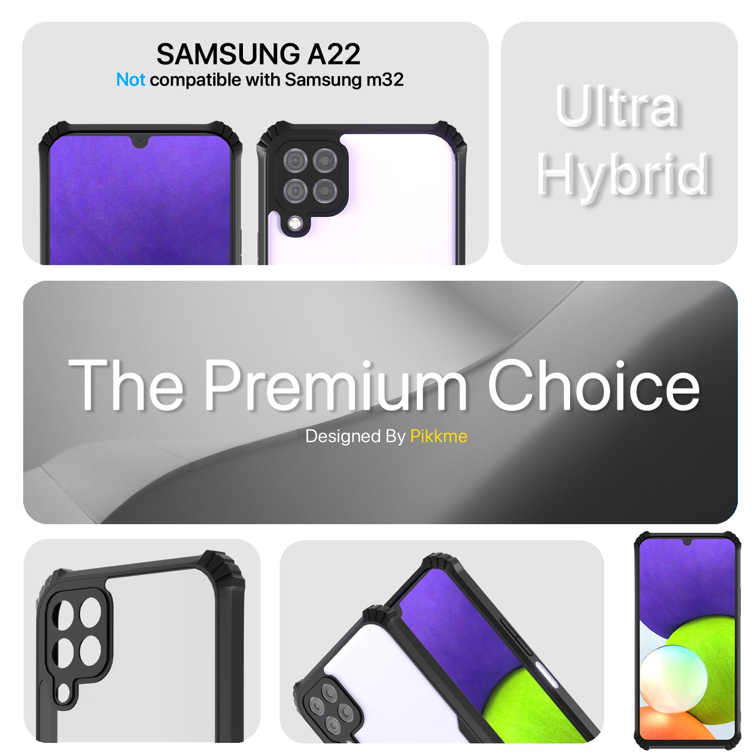 Black Clear phone cover for Samsung A22 4G – Pikkme – photo 2