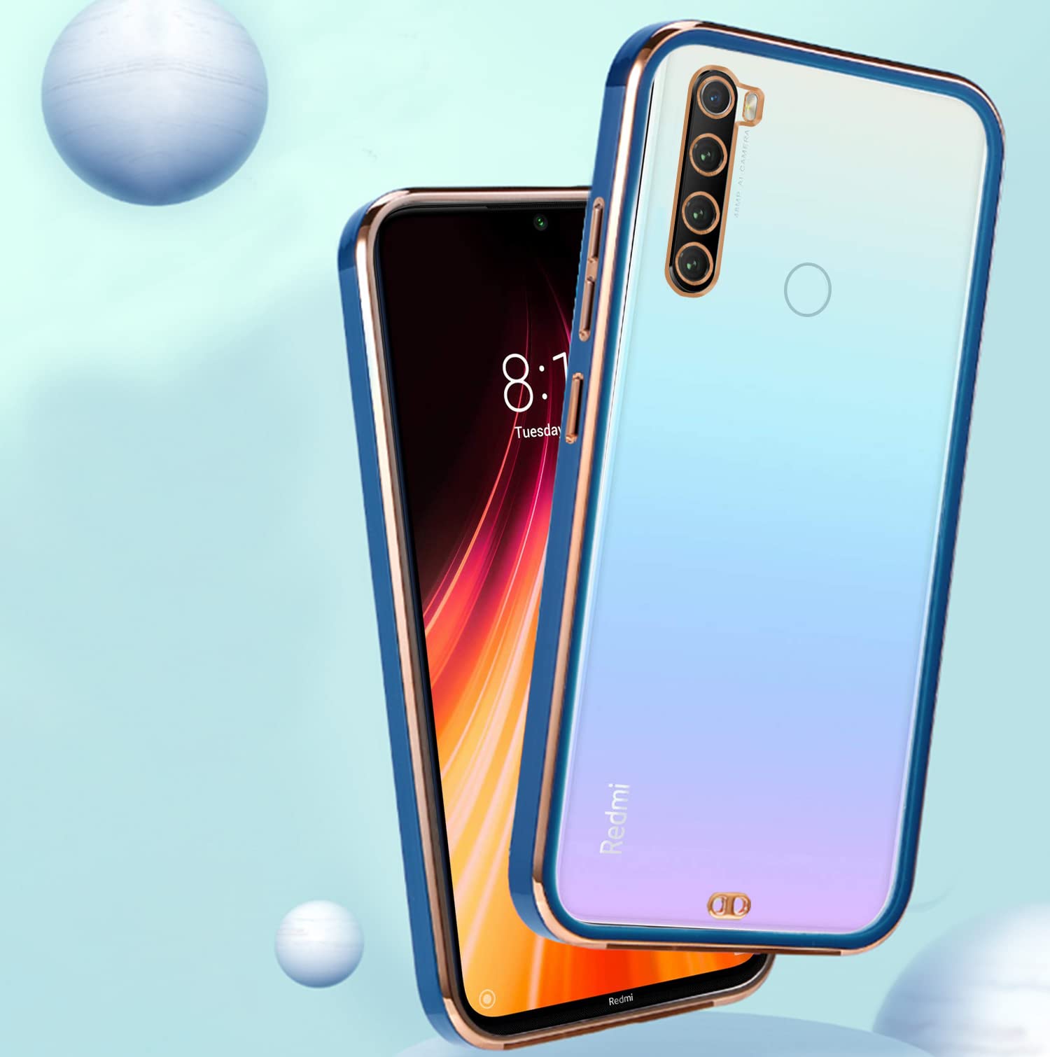 Pikkme blue Chrome back cover for Redmi Note 8 – photo 4