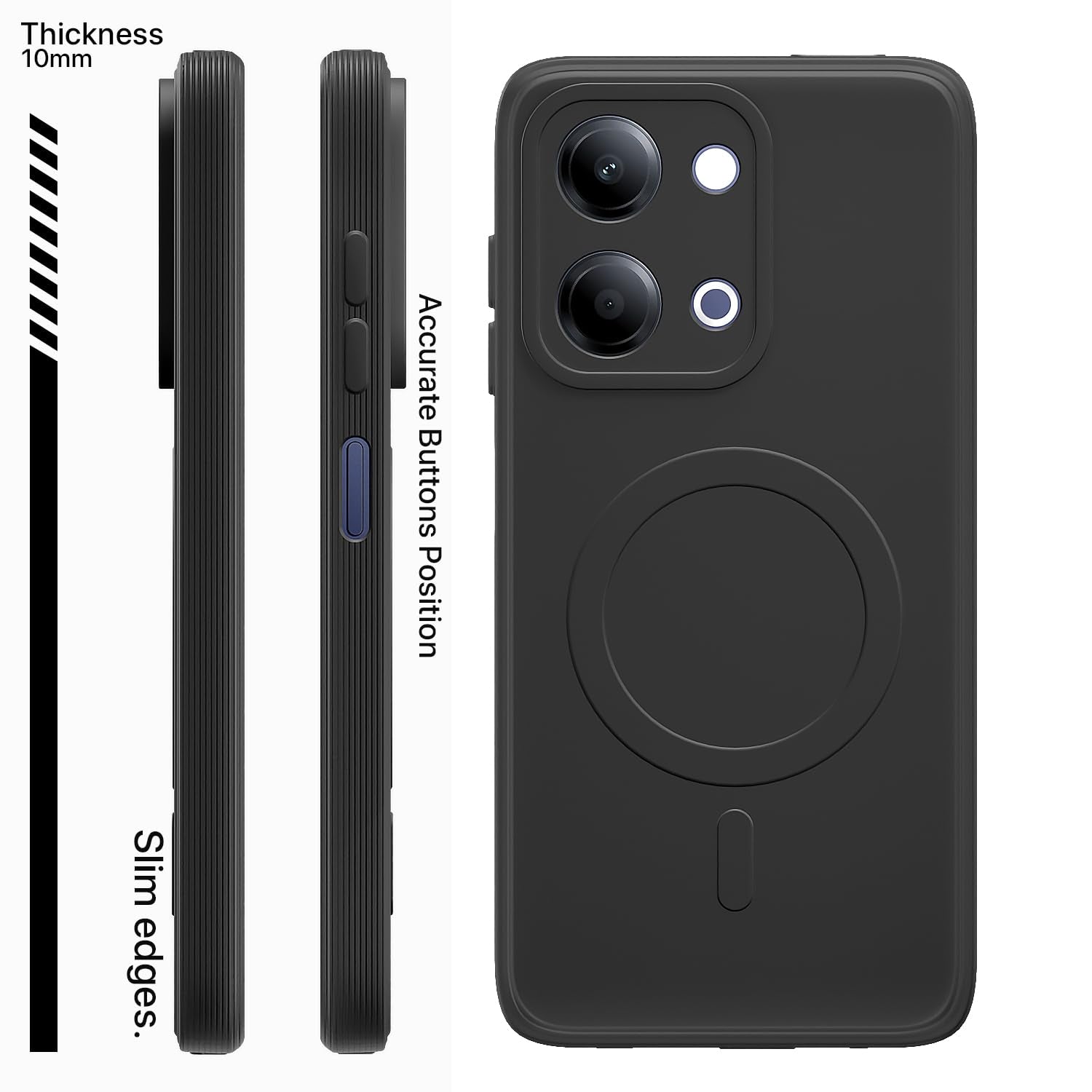 Vivo Y11/T5 Lite 5G phone cover in black by Pikkme – photo 3