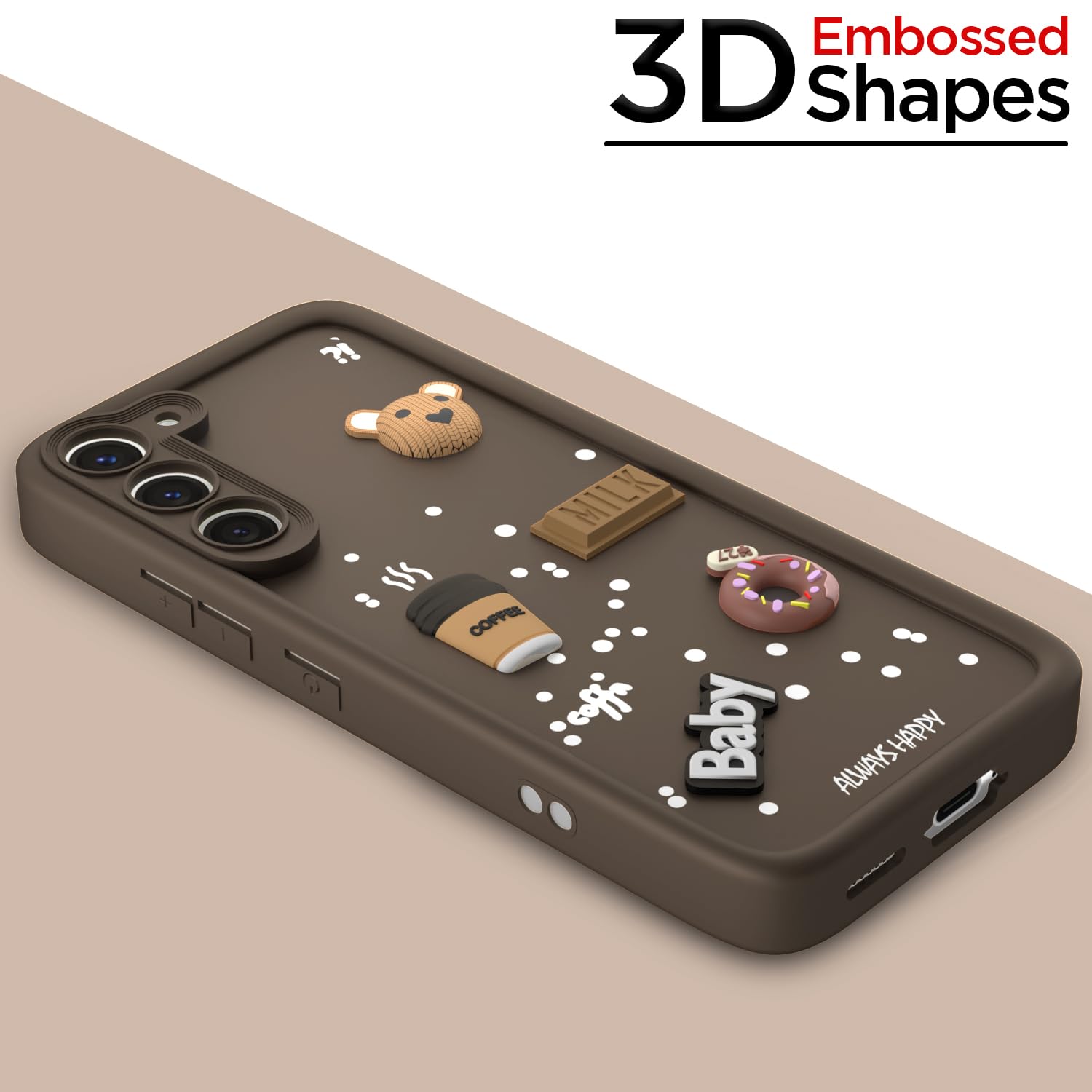 Pikkme Samsung S23 5G Silicone brown mobile back cover – photo 3