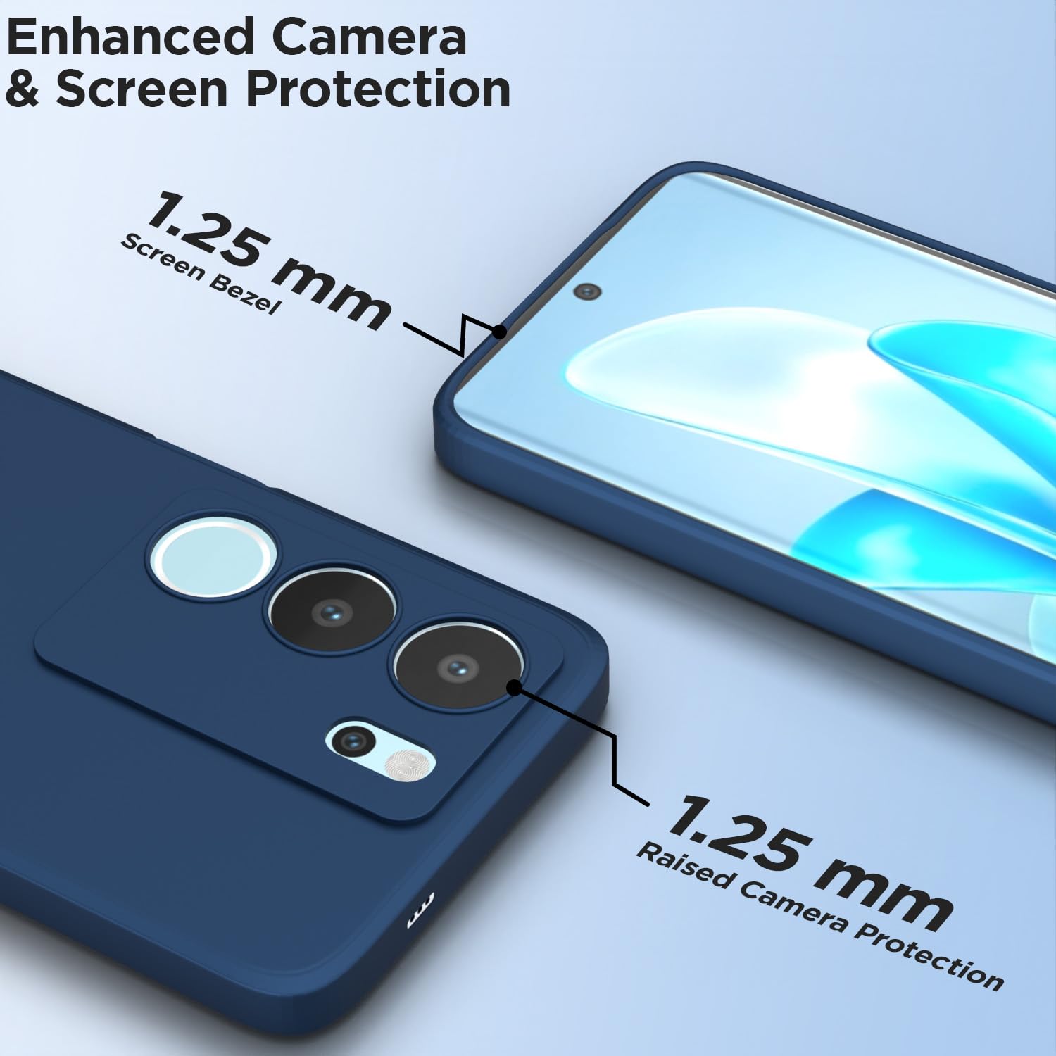 Blue Matte phone cover for Vivo Y29 5G/Y19s – Pikkme – photo 2