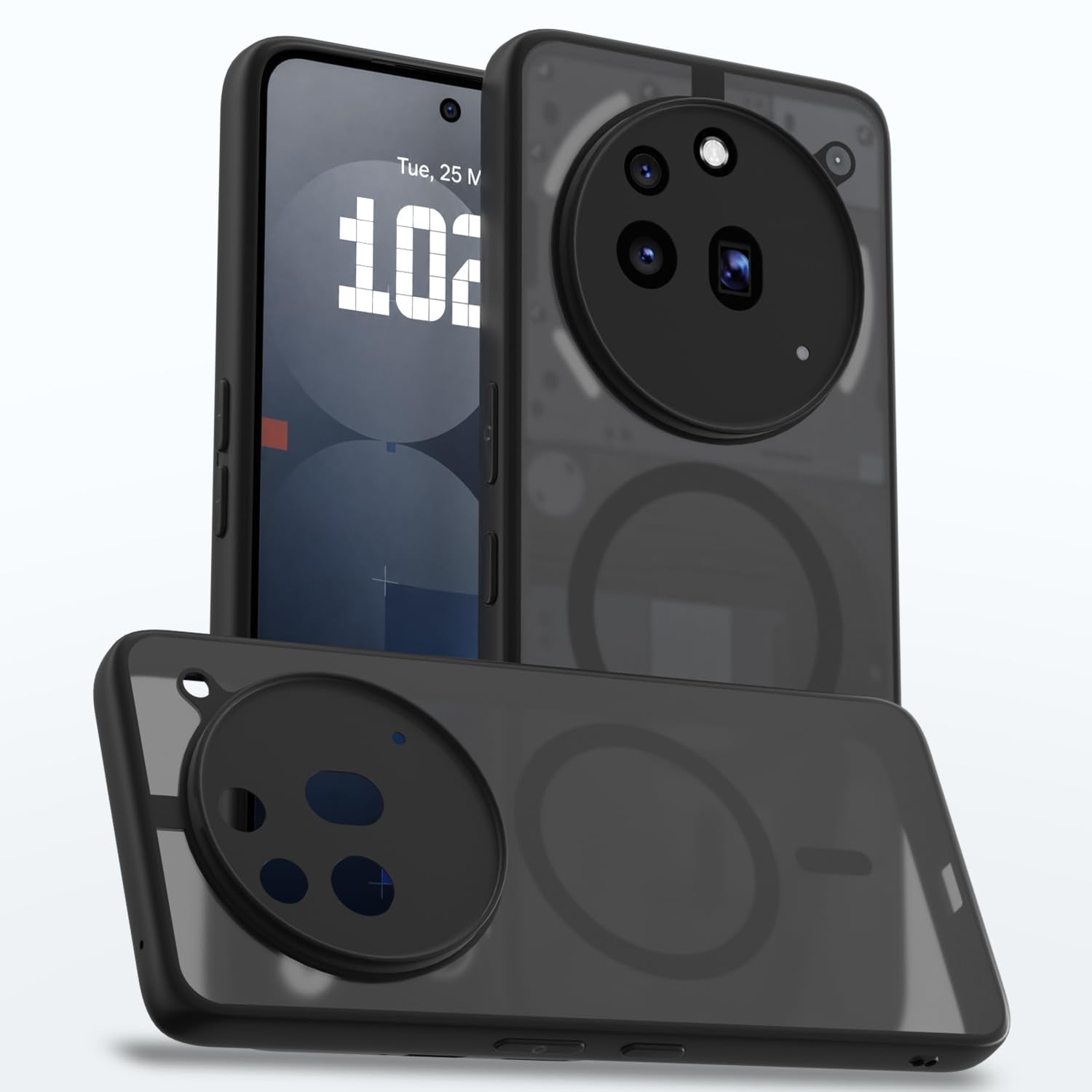 Black smoke mag-safe mobile back cover for Nothing Phone 3a Pro 5G – Pikkme
