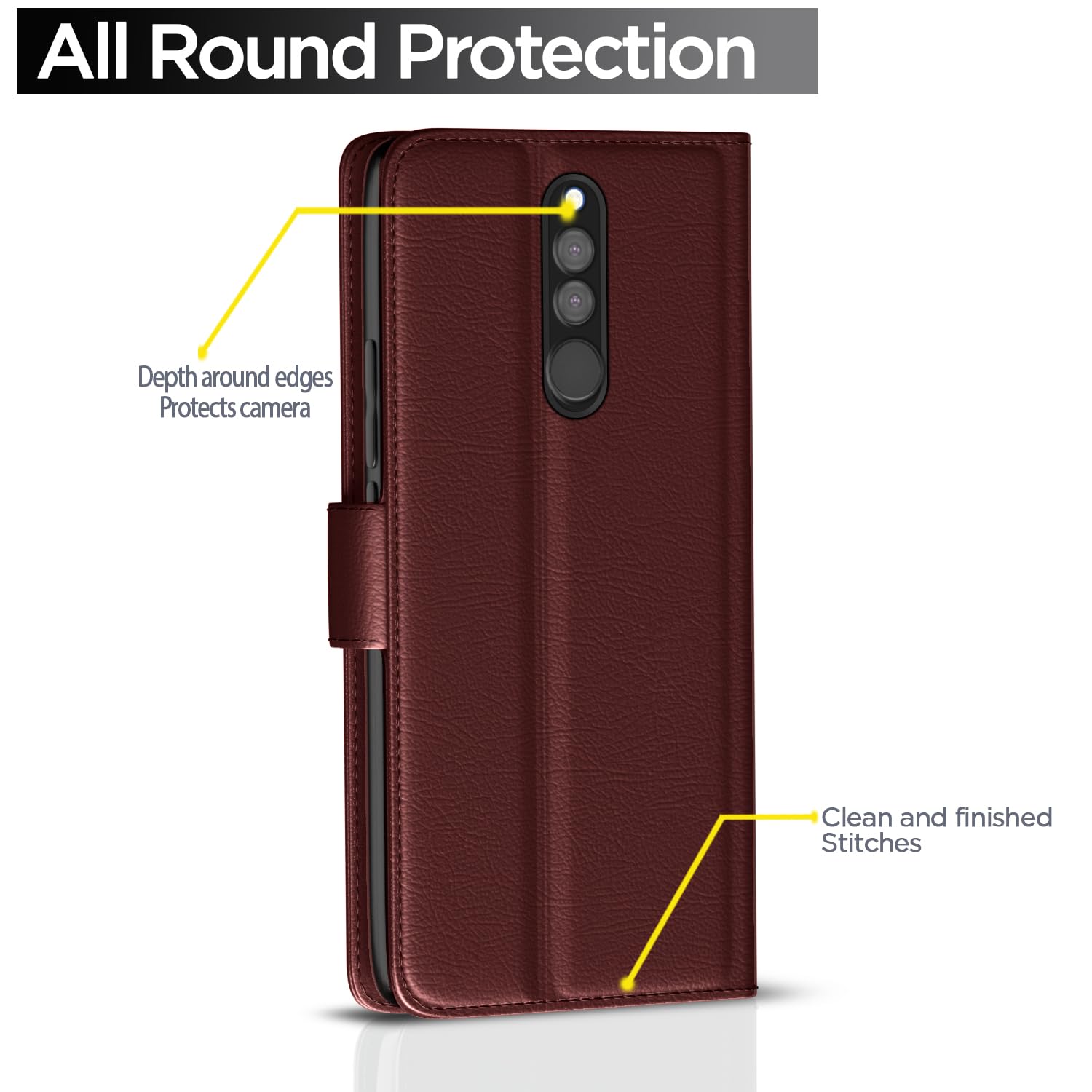 Redmi 8 wallet flip cover by Pikkme – photo 4
