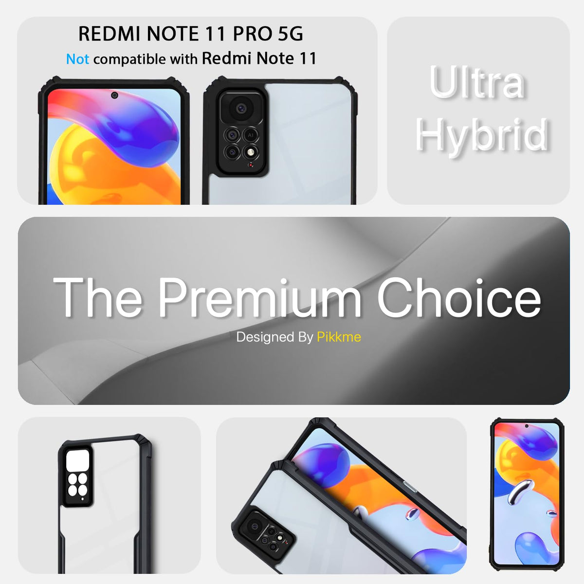 Pikkme Redmi Note 11 Pro/Note 11 Pro Plus 5G black phone cover – photo 2
