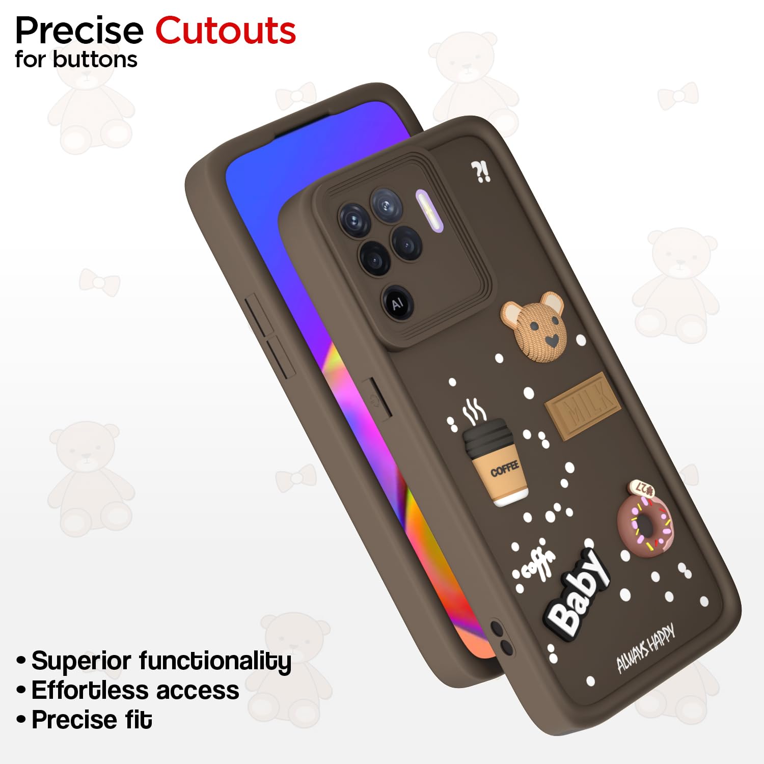 Pikkme Oppo F19 Pro brown mobile back cover – photo 6