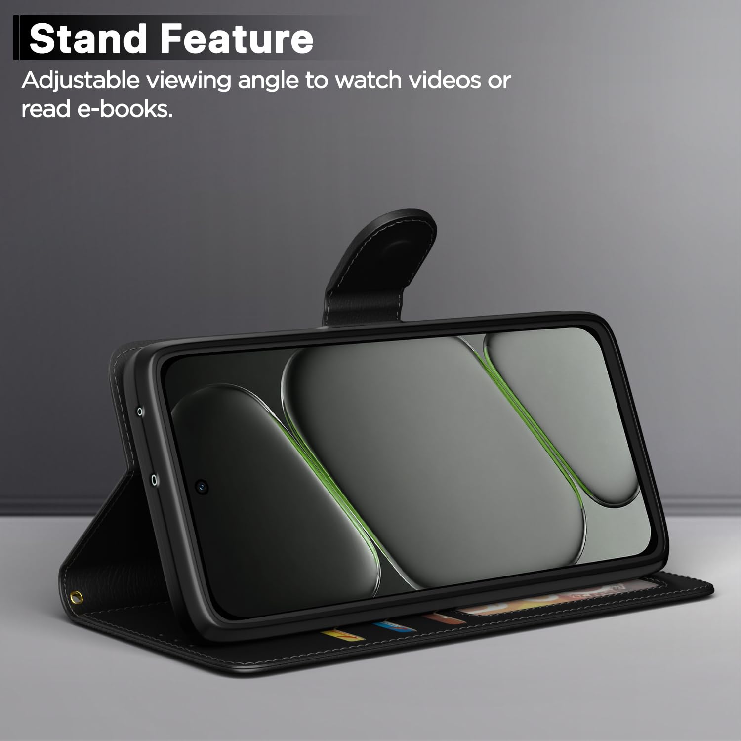 Black Wallet flip cover for OnePlus N6 5G – Pikkme – photo 3