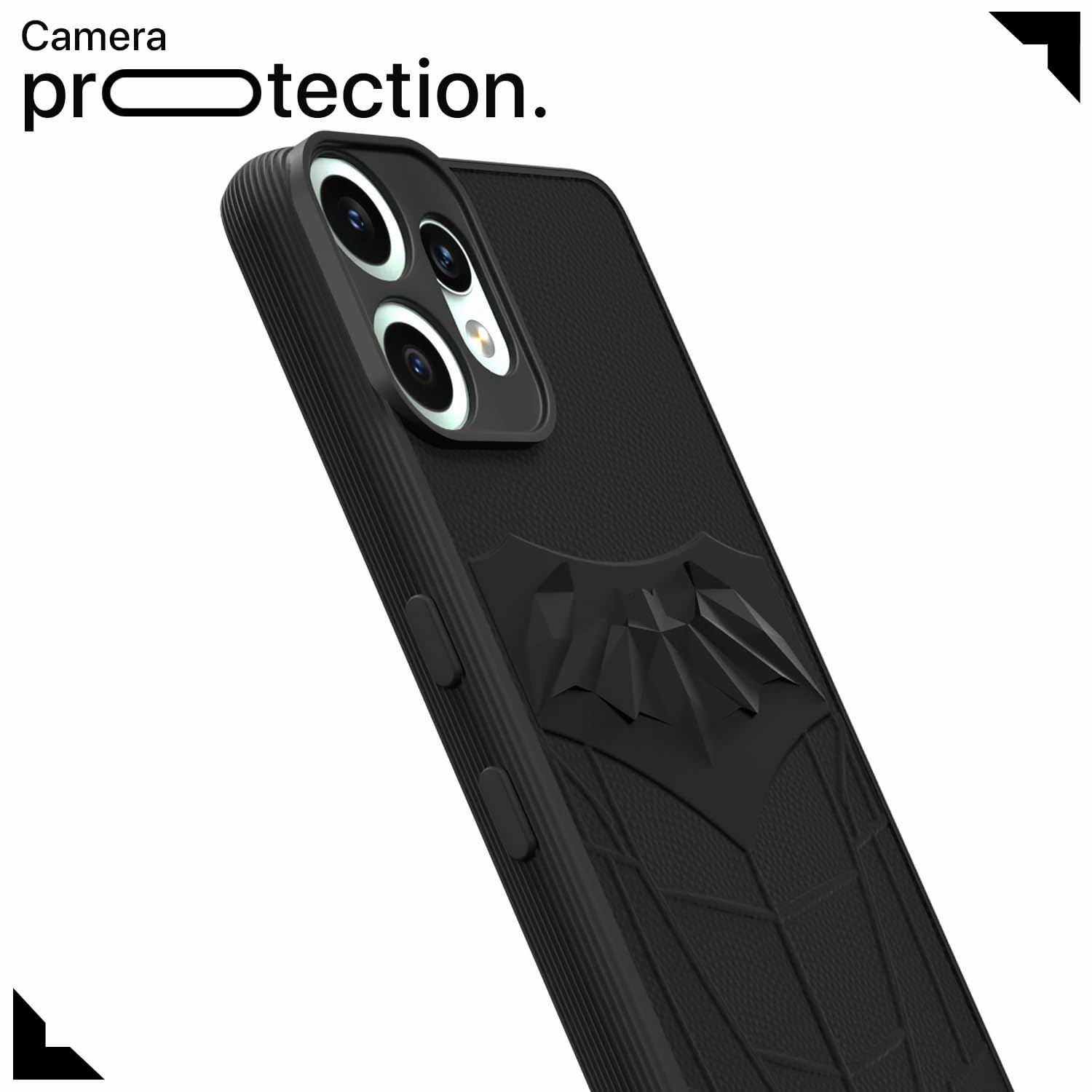 Pikkme CMF by Nothing Phone 2 Pro 5G Shockproof Stylish Cartoon Back Cover (Black)