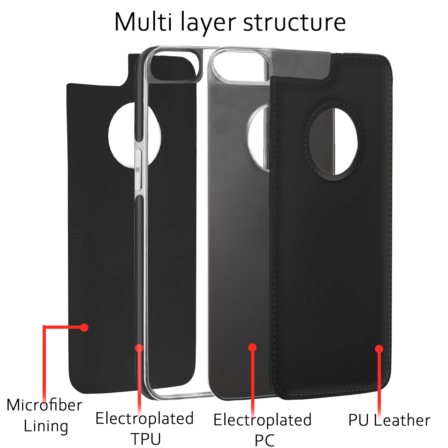 iPhone 7/8 mobile back cover in chrome black by Pikkme – photo 2