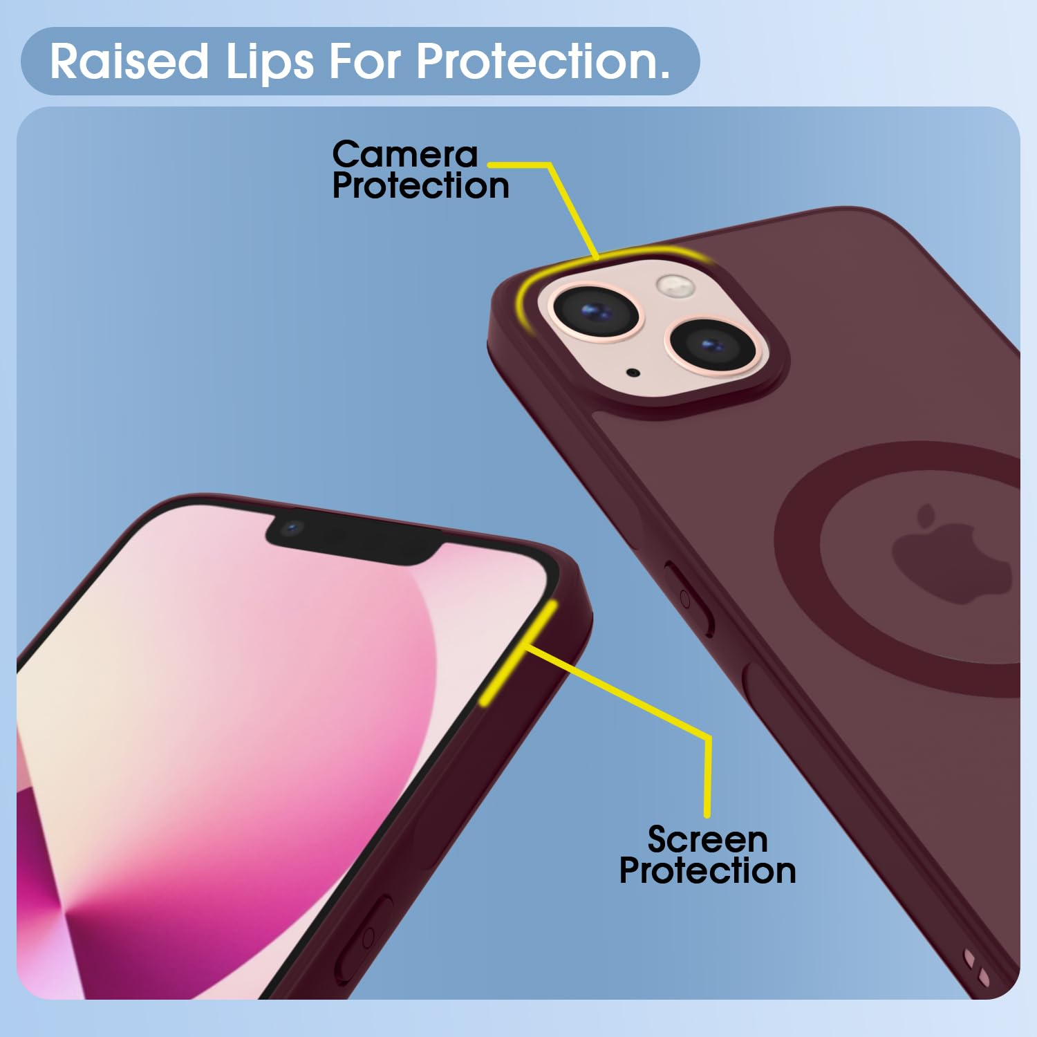 iPhone 14 MagSafe back cover in cherry by Pikkme – photo 4