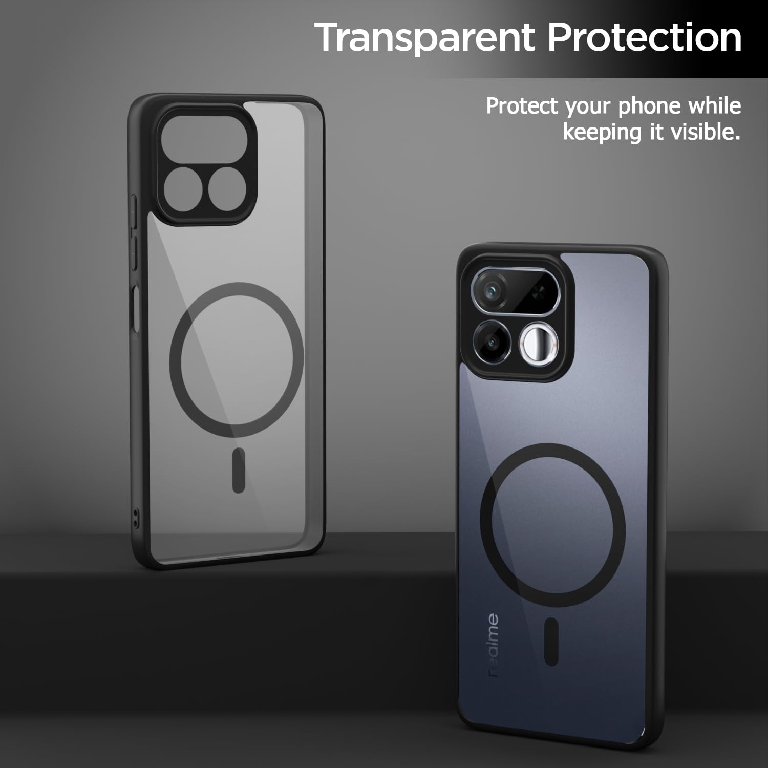 Pikkme black mag-safe mobile back cover for Realme 16T 5G – photo 3