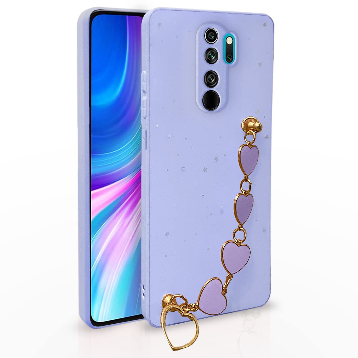 Pikkme Redmi Note 8 Pro Chain purple back cover