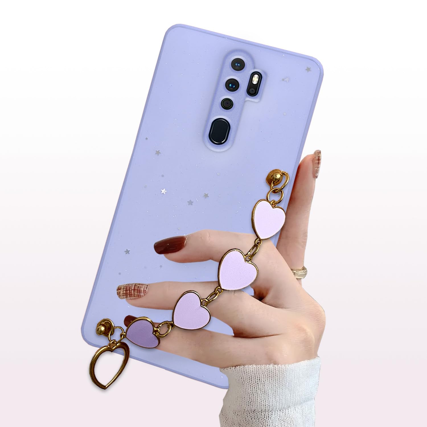 Pikkme Oppo A5 2020 / A9 2020 Chain Back Cover (Purple)