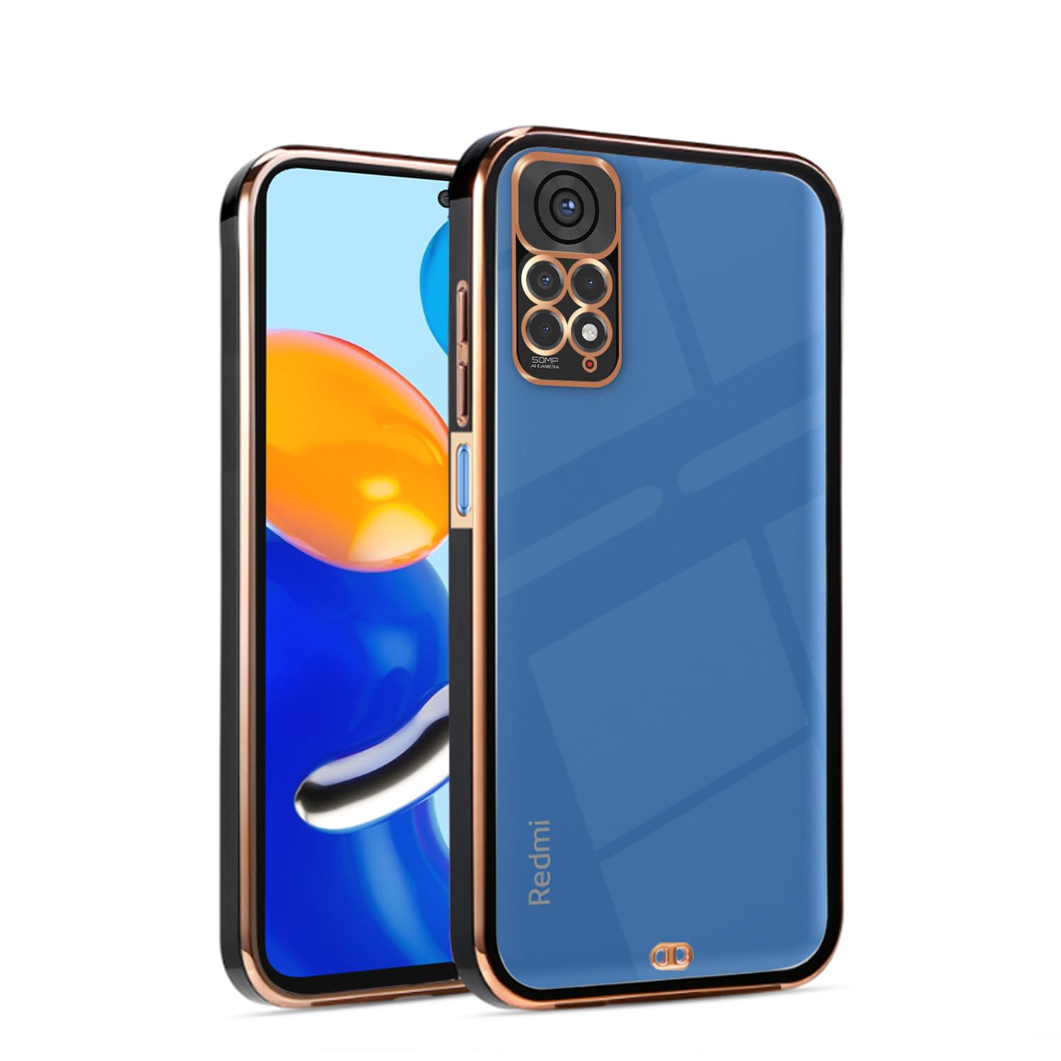 Pikkme black Chrome back cover for Redmi Note 11/Note 11s