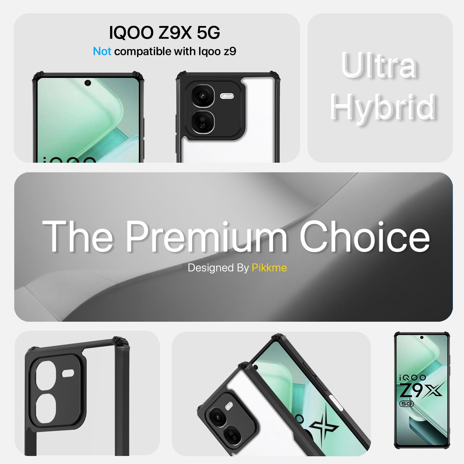 Black Clear mobile cover for iQOO Z9x 5G – Pikkme – photo 3