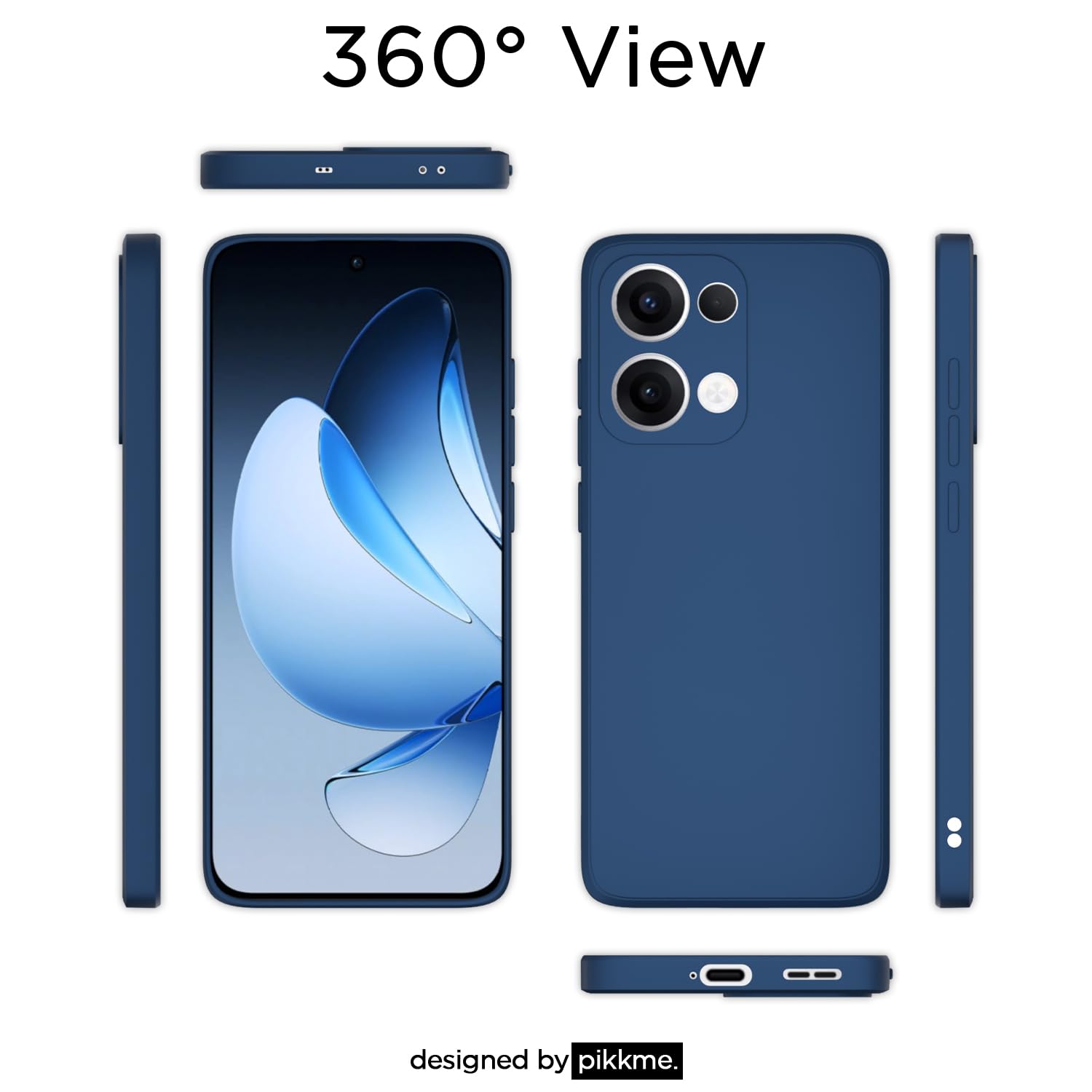 Pikkme blue mobile back cover for OPPO Reno 13 5G – photo 4