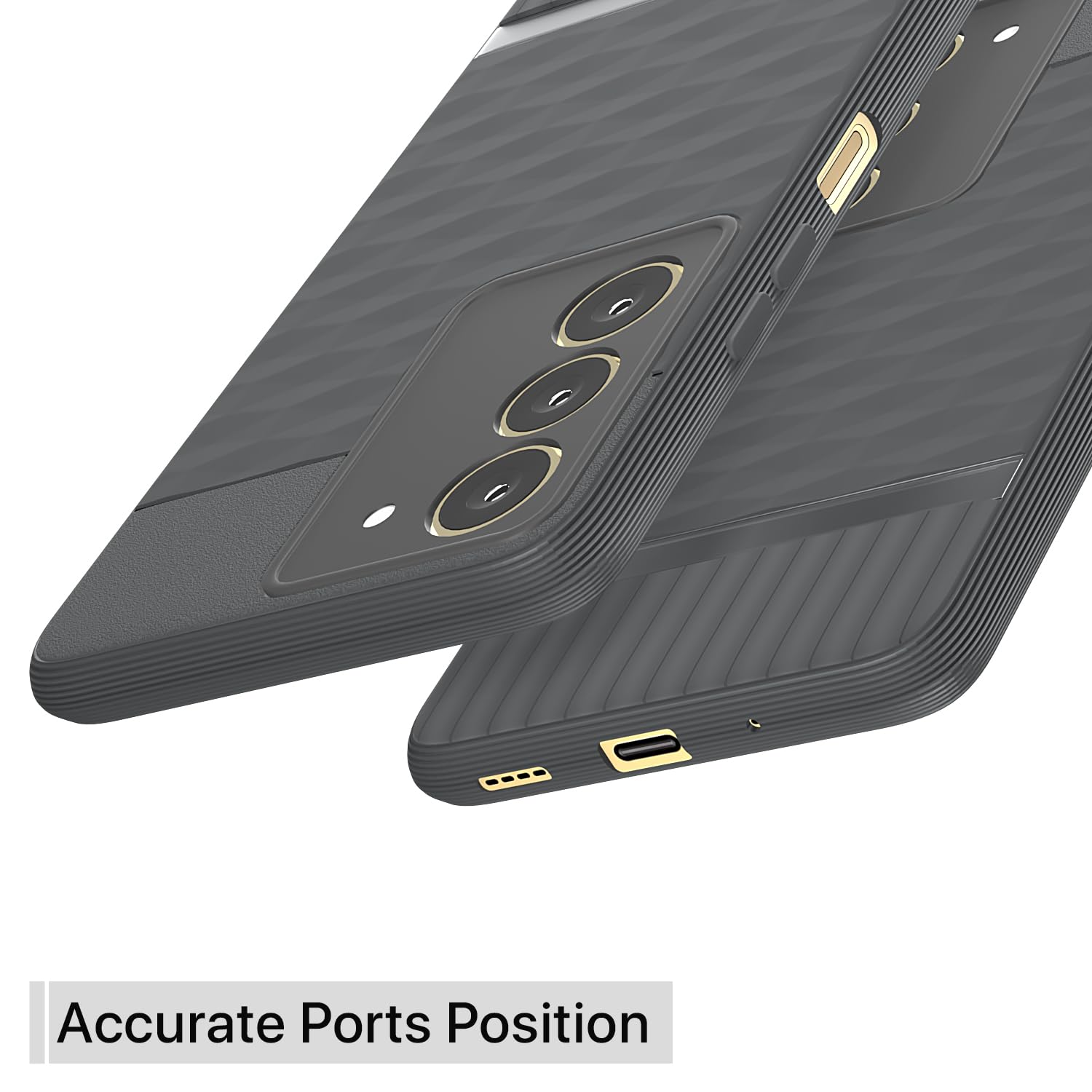 Pikkme Realme 14x 5G / Realme Narzo 80x Gencase Back Cover (Grey)