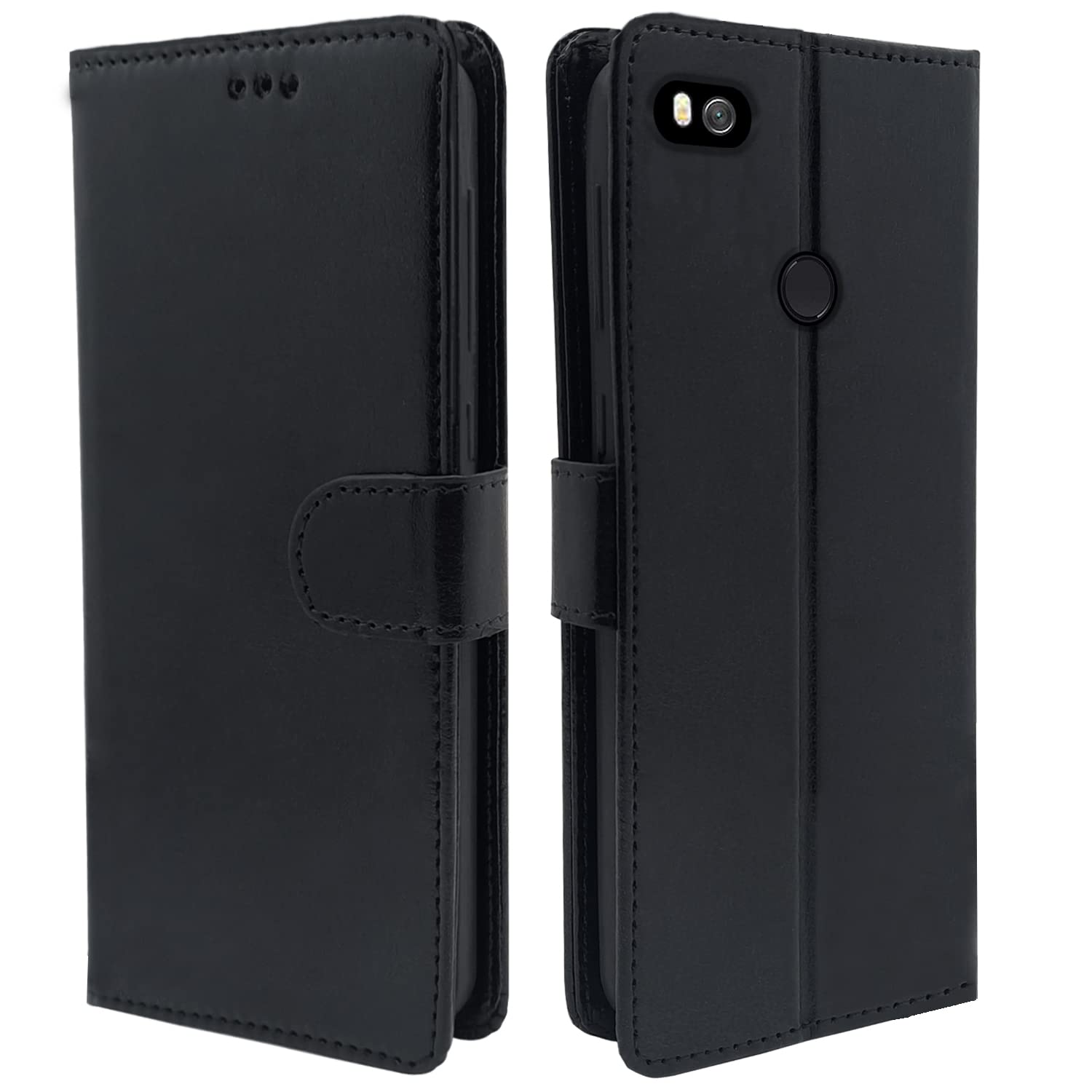 Redmi 4 Black Vintage Flip Cover