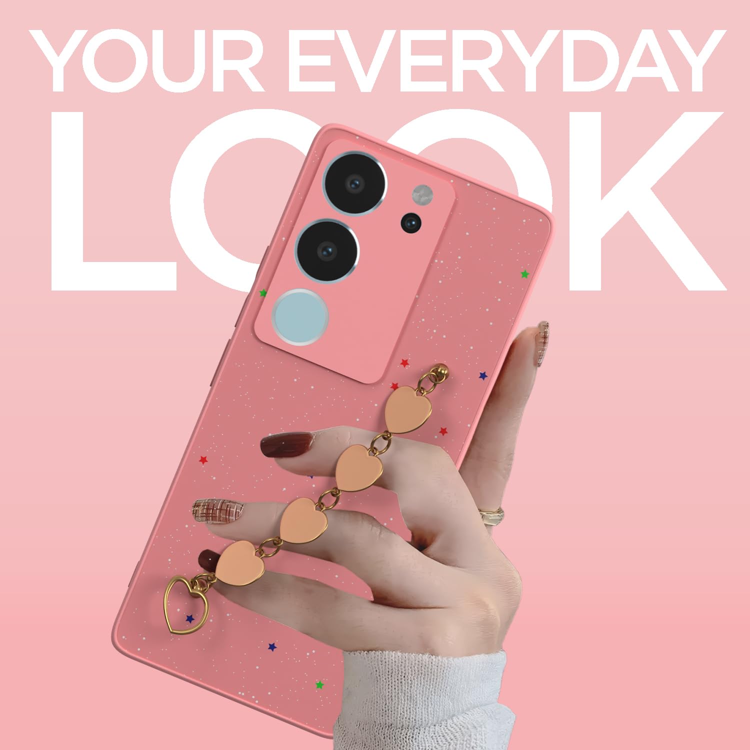 Pikkme Vivo V29/V29 Pro 5G Chain pink back cover – photo 2