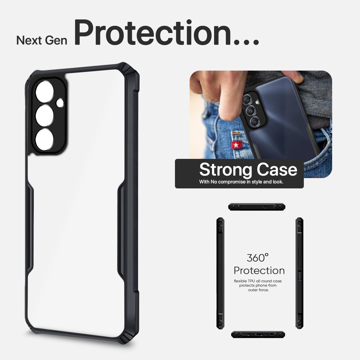 Pikkme Samsung Galaxy F23 5G Eagle Back Cover (Black)