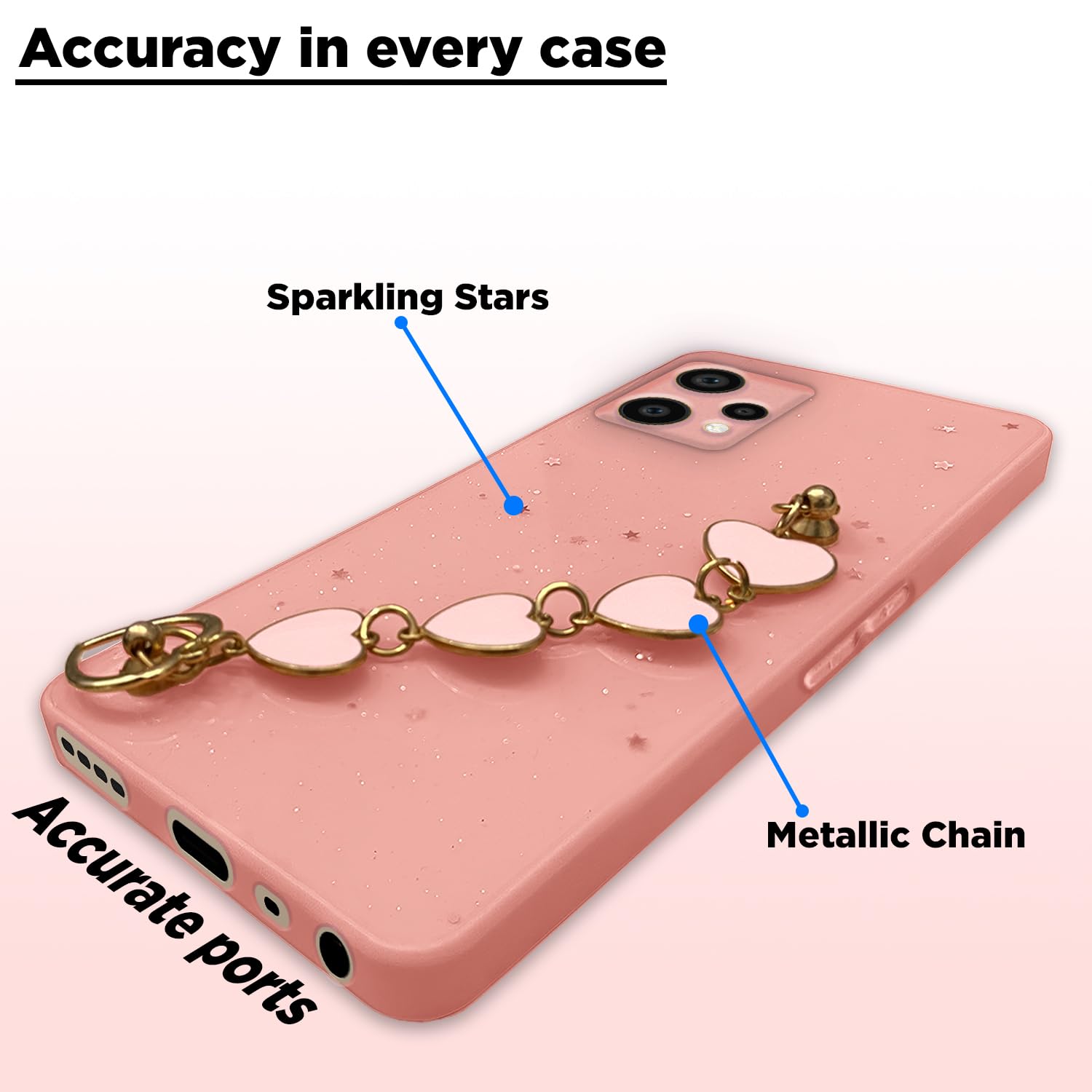 Pikkme pink Chain back cover for Realme 9 4G/9 Pro Plus 5G – photo 4