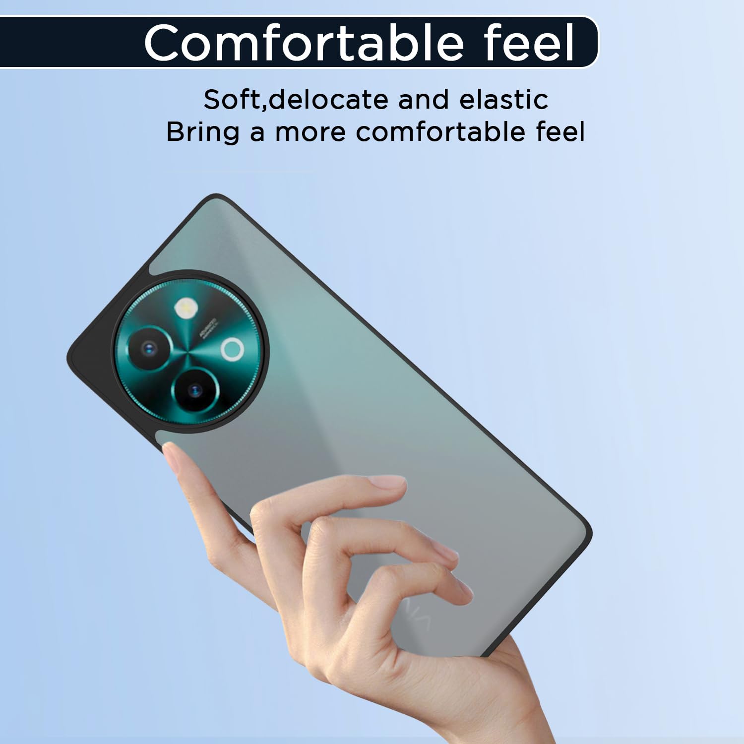 Pikkme Vivo Y38 5G Eagle 2.0 Shockproof Sleek Hybrid Armor Back Cover (Black)