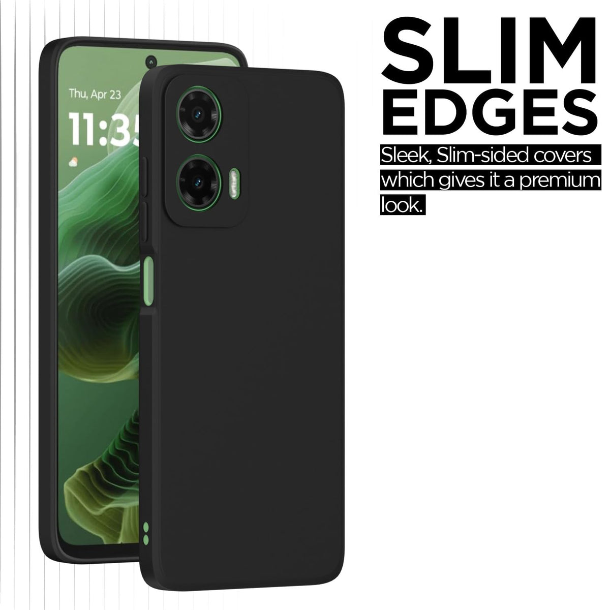 Black Matte mobile cover for Moto G35 5G – Pikkme – photo 6