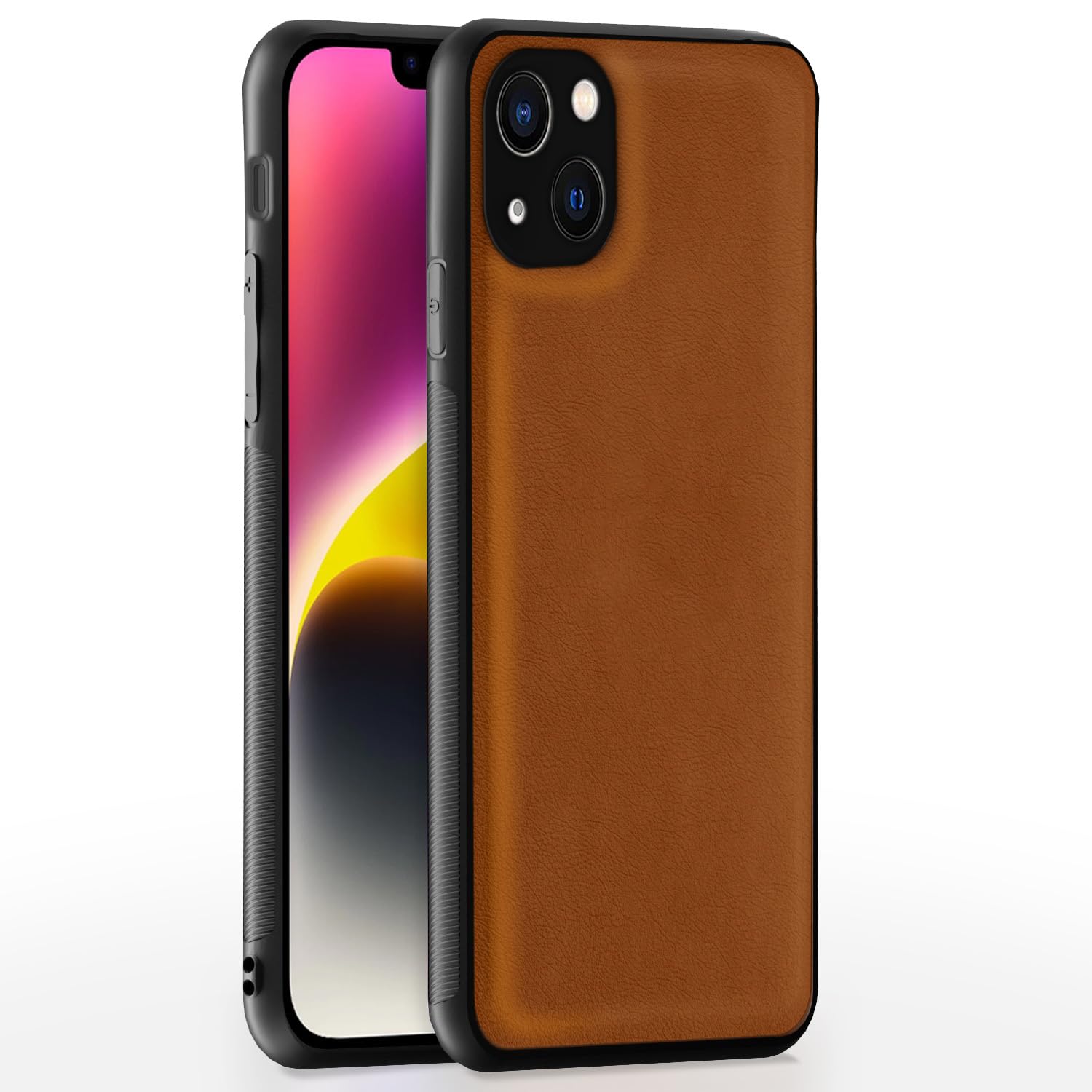 Camel Leather phone cover for iPhone 14 – Pikkme
