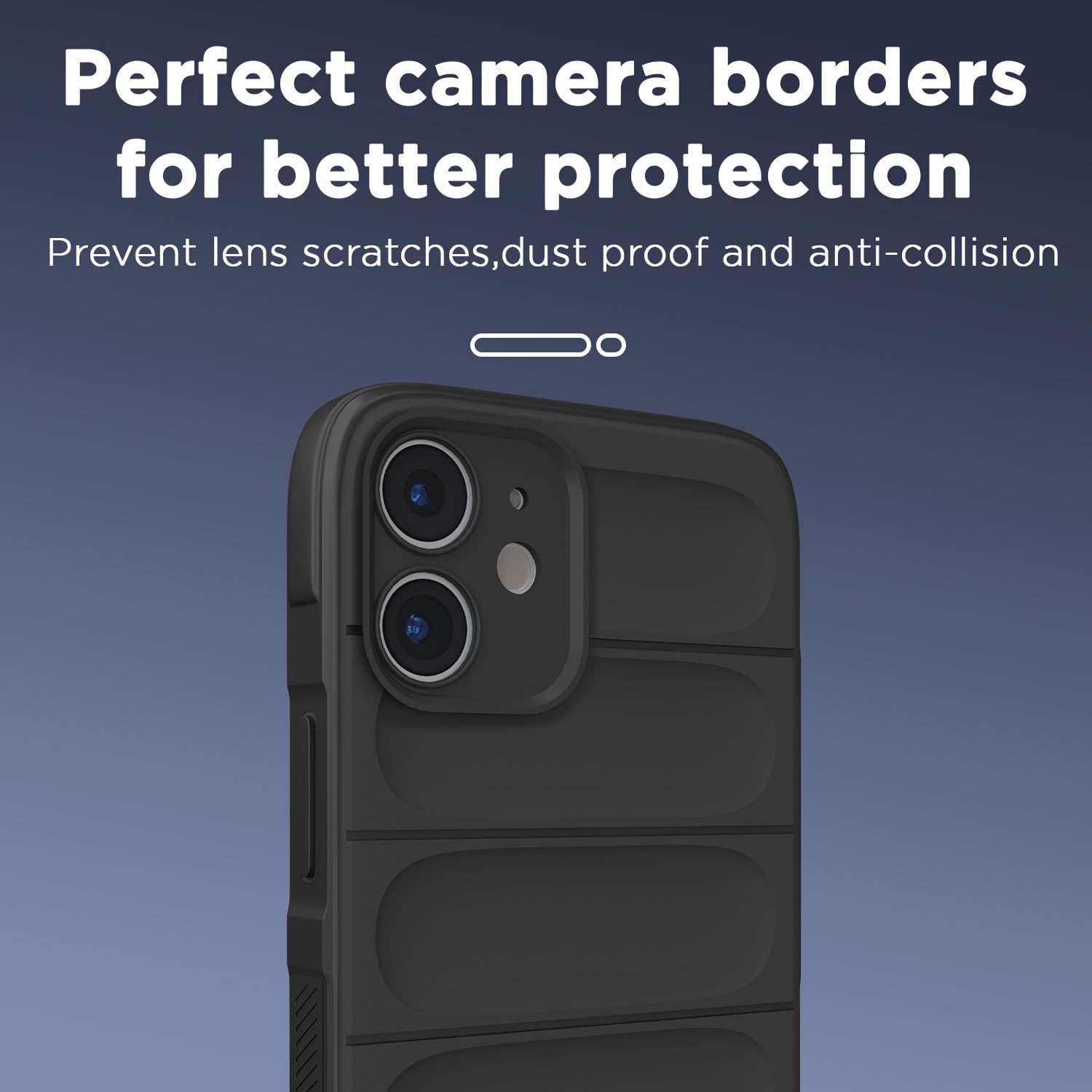Pikkme iPhone 11 ZigZag Soft matte Liquid Silicone Back Cover (Black)