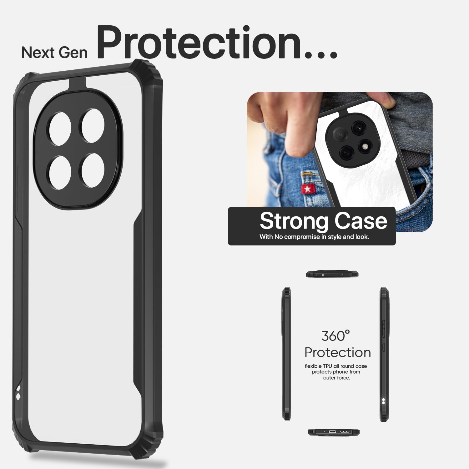 Oppo F29 Pro 5G Ultra mobile back cover in black by Pikkme – photo 7