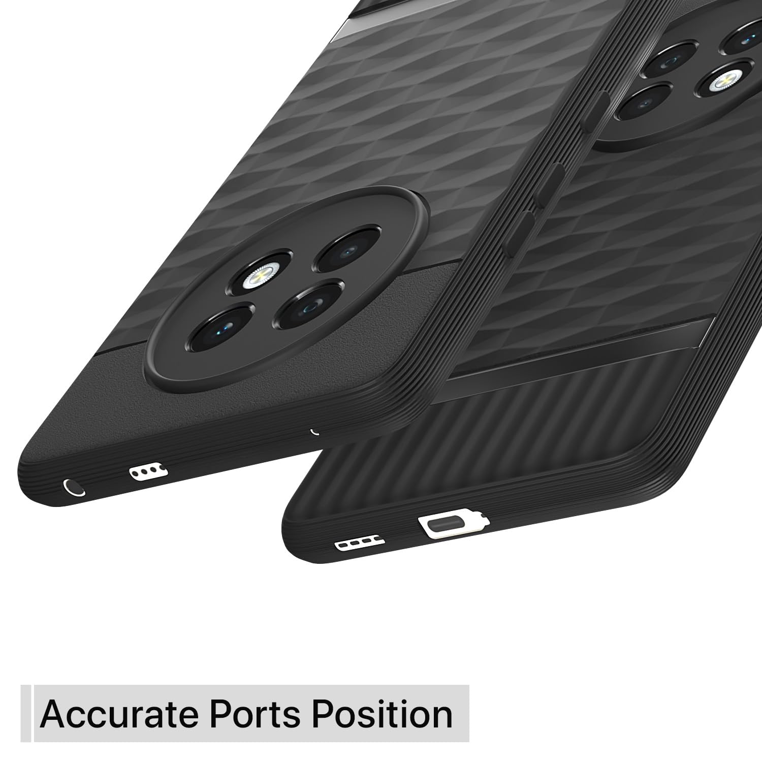 Pikkme Realme 13 Plus 5G / Realme P1 Speed 5G Gencase Back Cover (Black)