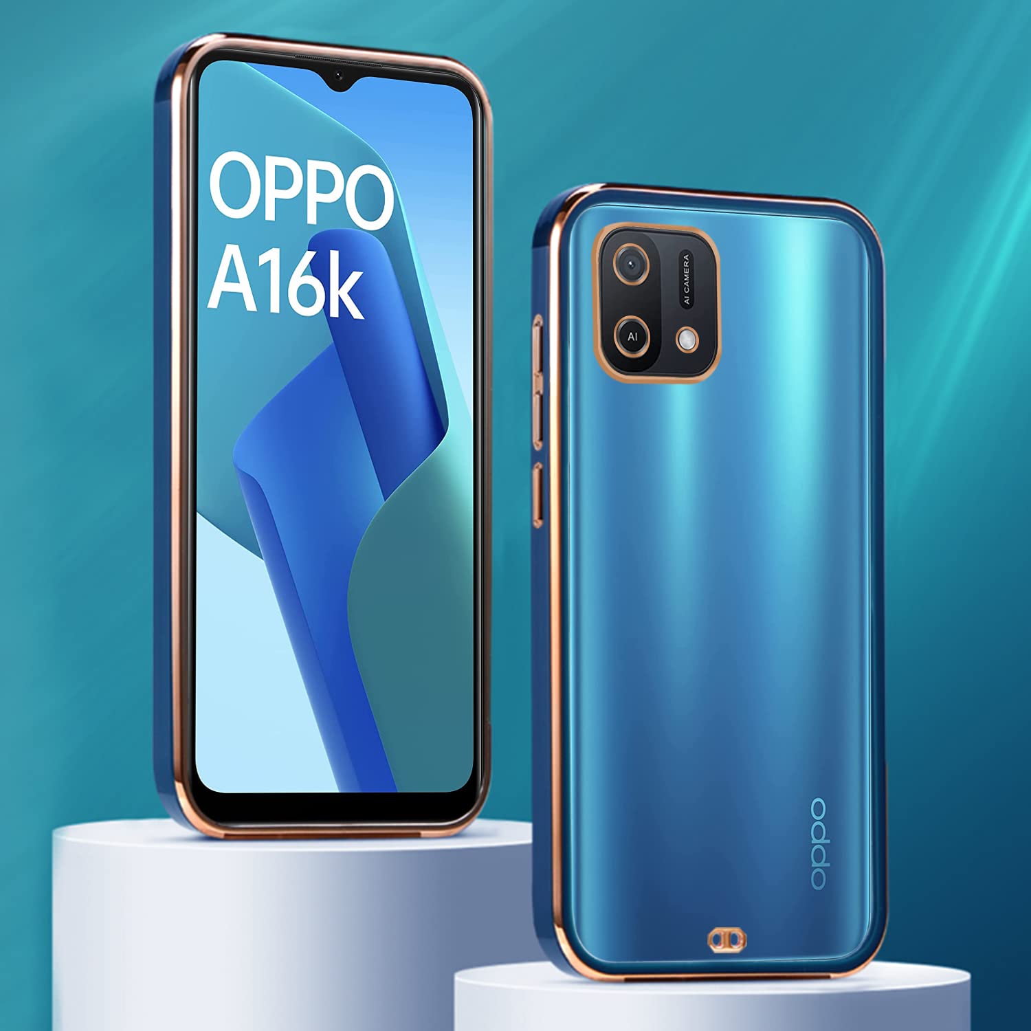 Blue phone cover for Oppo A16K – Pikkme – photo 3