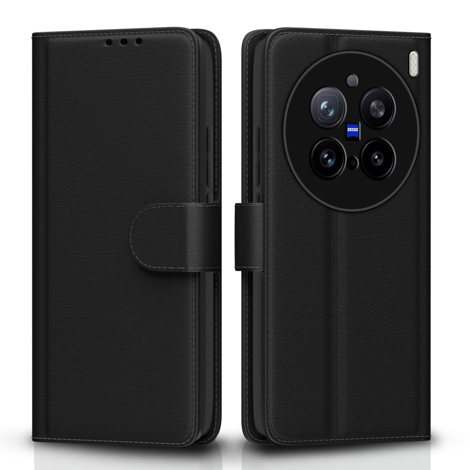 Black Wallet flip case for Vivo X200 Pro 5G – Pikkme