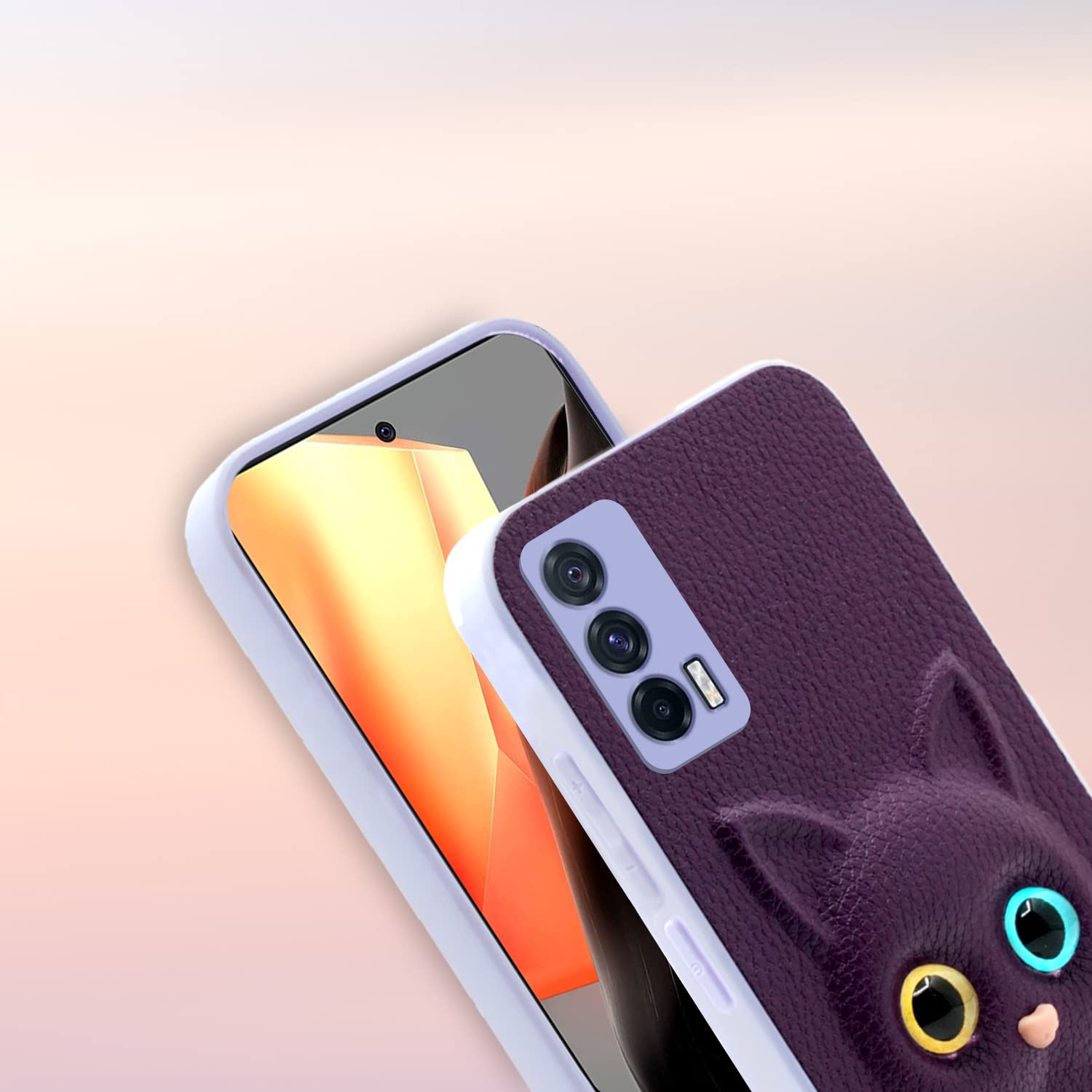 Pikkme iQOO 7 Legend Kitty Back Cover (Purple)