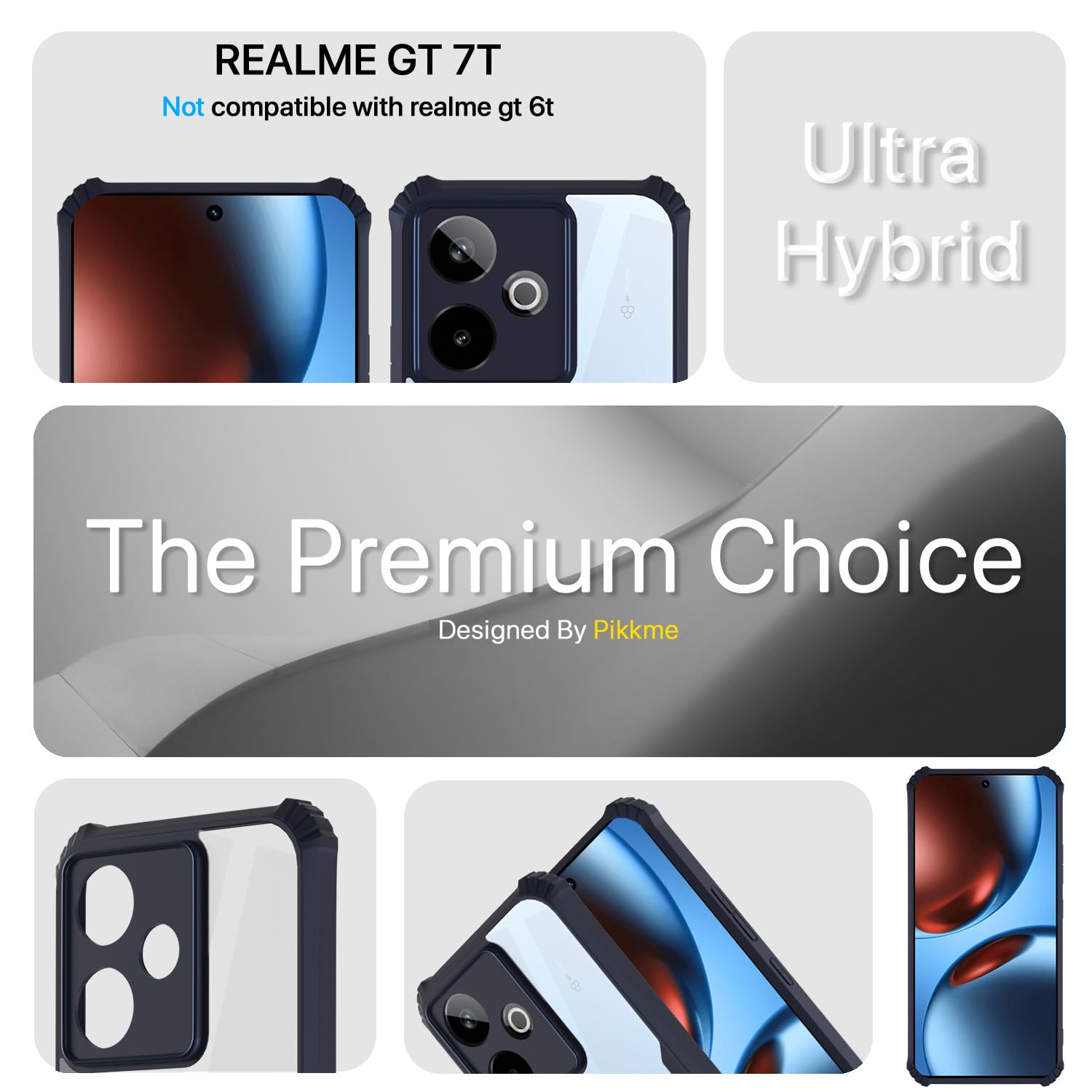Pikkme Realme GT 7 5G/GT 7T 5G Ultra blue mobile back cover – photo 2