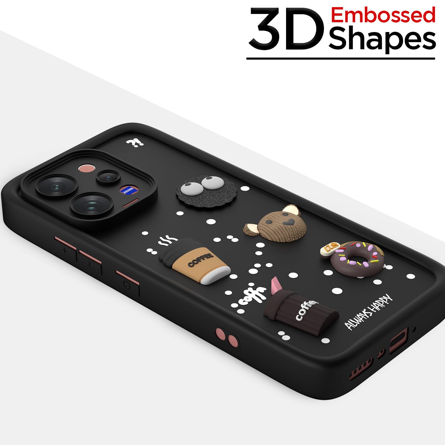 Black mobile cover for Vivo V70 5G/3D – Pikkme – photo 3