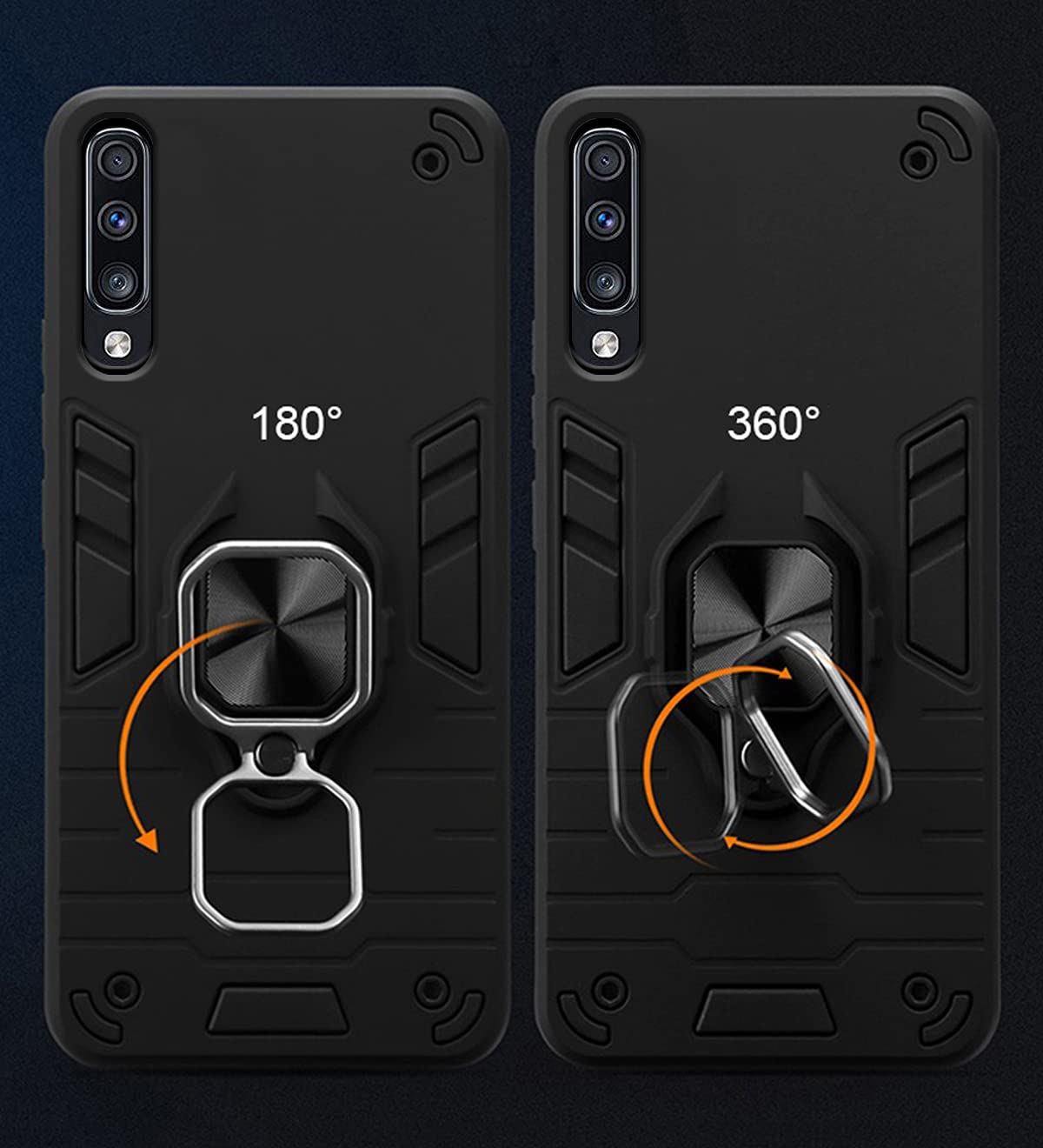 Black D5 Tough Armor phone cover for Samsung A70 – Pikkme – photo 3